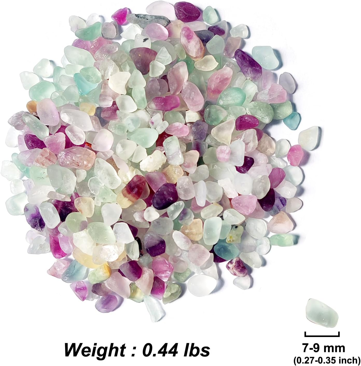 Aquarium Gravel,Decorative Rocks for Planters,0.44Lb Fluorite Aquarium Gravel Rocks,Crystal Chips Stone Crushed Quartz for Crafts, Vases Filler, Succulent Plants, Aquarium Gravel Rocks (Fluorite) image number 4