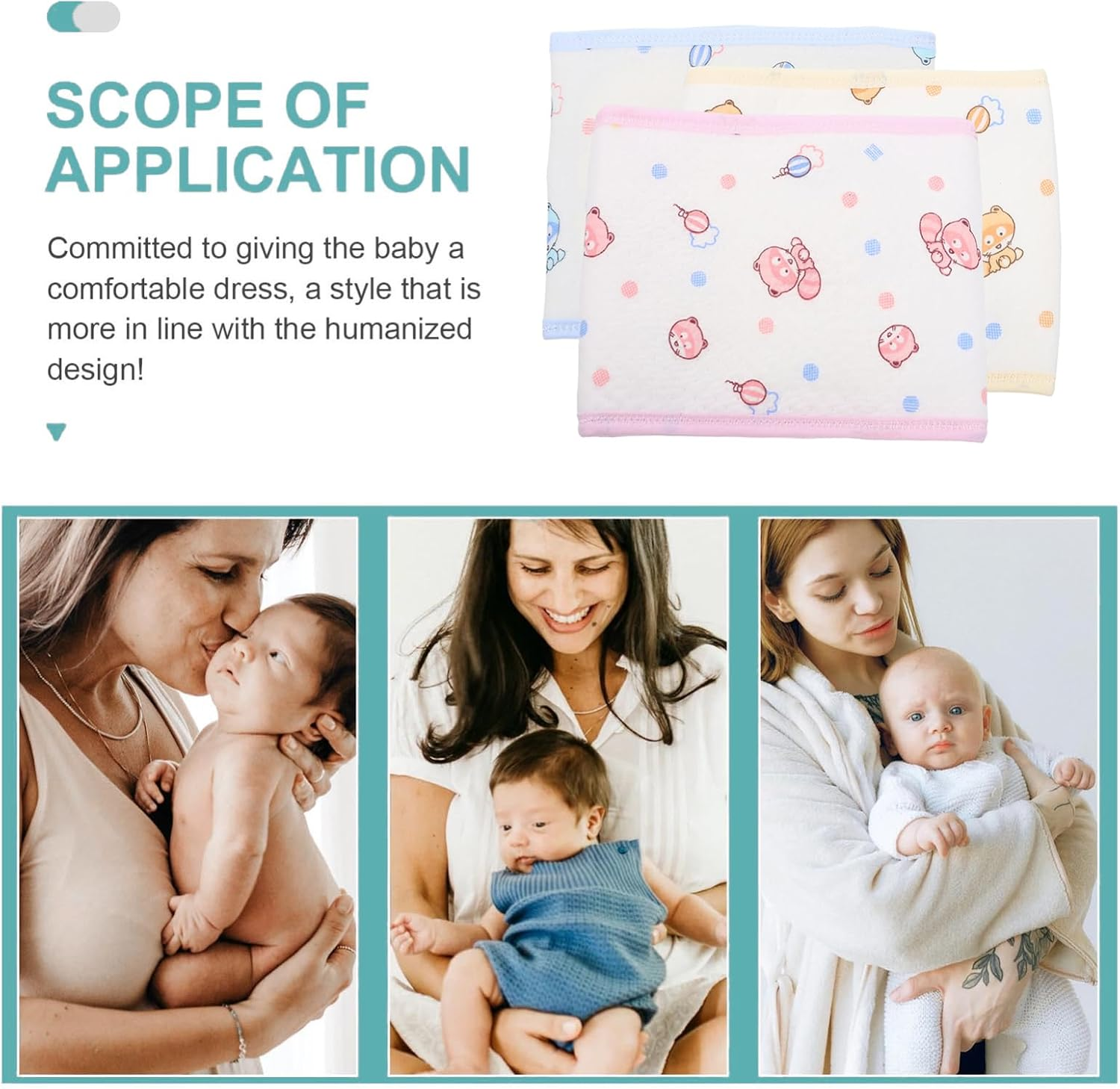 3Pcs Pregnancy Bump Strap Belly Band Cotton Belly Bands for Newborn Navel Cords Maternity Wraps image number 6