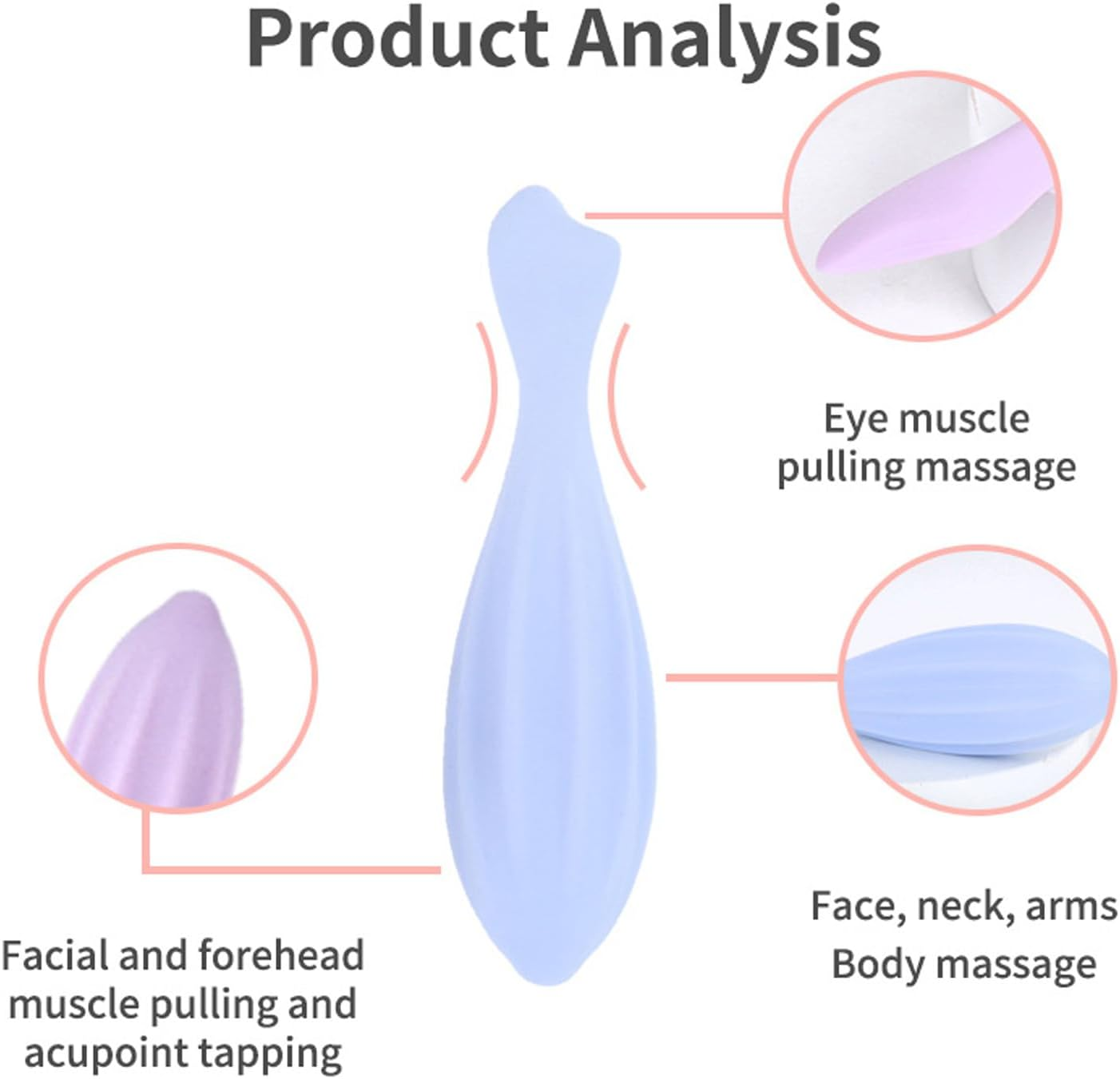 URTERYSER Face Roller, Silicone Skin Care Beauty Lifting Contouring Silicone Face Massage Face Roller