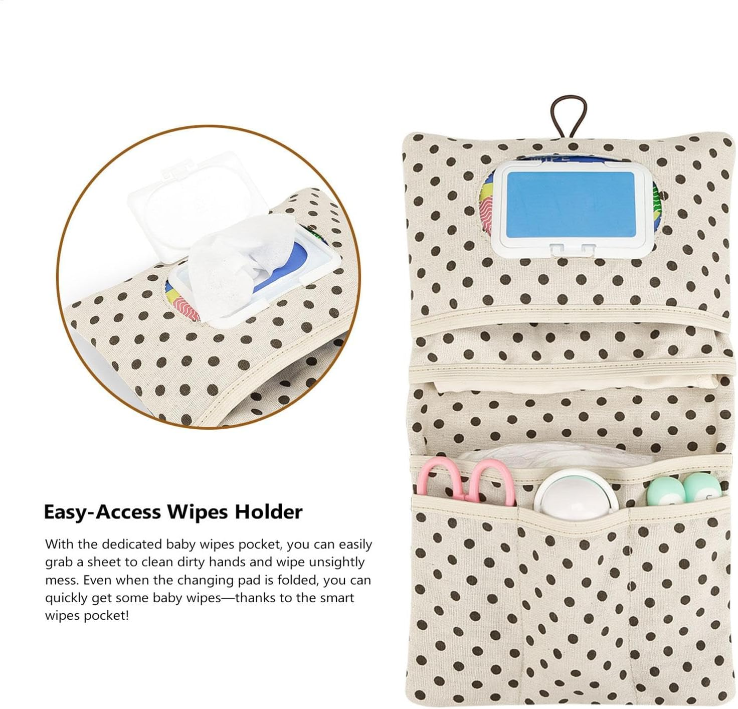 Foldable Diaper Bag, Portable Diaper Pouch, Large Capacity Diaper Tote Washable Diaper Bag Multipurpose Diaper Pouch for Baby Boy or Girl, 8.66X7.09X0.79 Inches, Multicolor image number 4