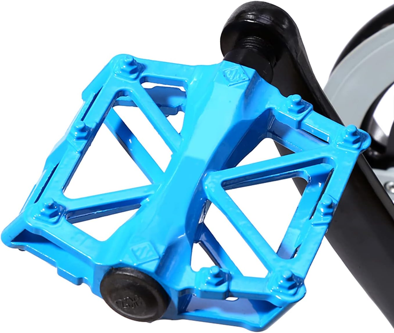 1 Pair Bike Pedals 4.7X 3.7In Aluminium Pedals anti Skid Flat Flat Pedals Platform Bicycle Pedal - Black image number 3