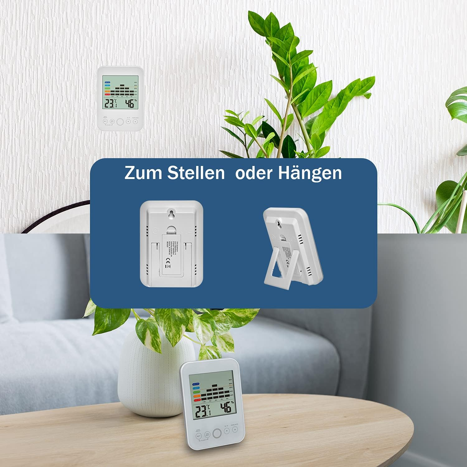 TFA Dostmann Thermo-Hygrometer Digital Indoor 30.5046.02, Maximum Min Function, 12 Hours Humidity Humidity, Alarm in Case of Mould, White image number 4