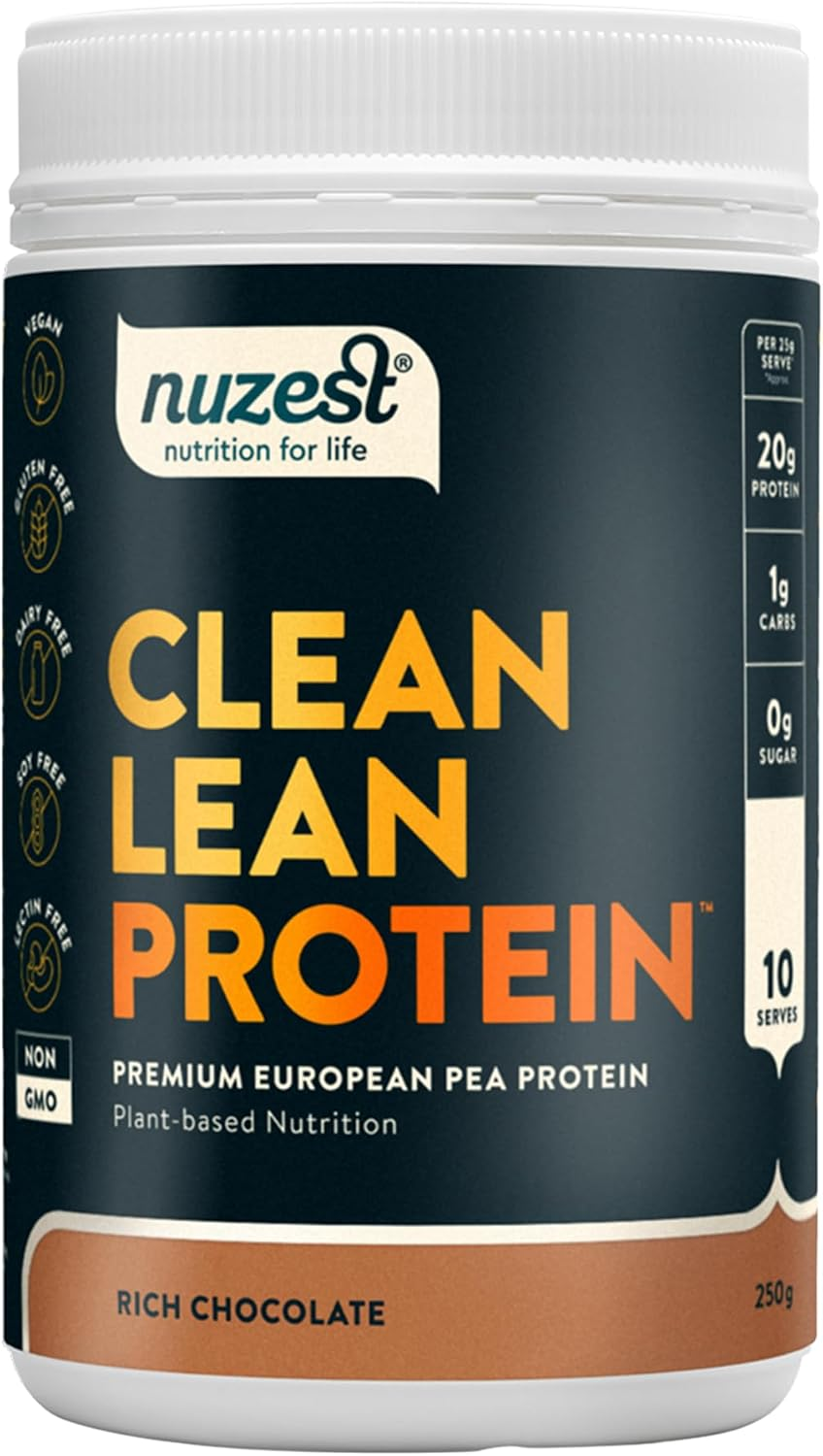 Nuzest - Pea Protein Powder - Clean Lean Protein - Vegan Protein Shake - Plant-Based Low Calorie & Low Carb - Gluten Free - Dairy Free (250G, Chocolate) image number 6