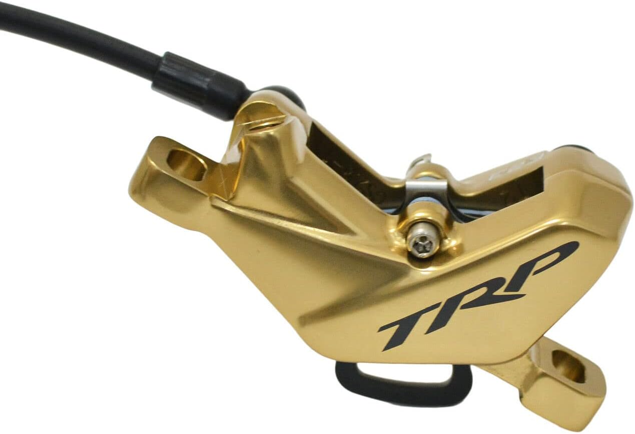 TRP DH-R EVO HD-M846 Hydraulic Disc Brake Set 4-Piston Caliper (F+R), Gold, STB2707 image number 3
