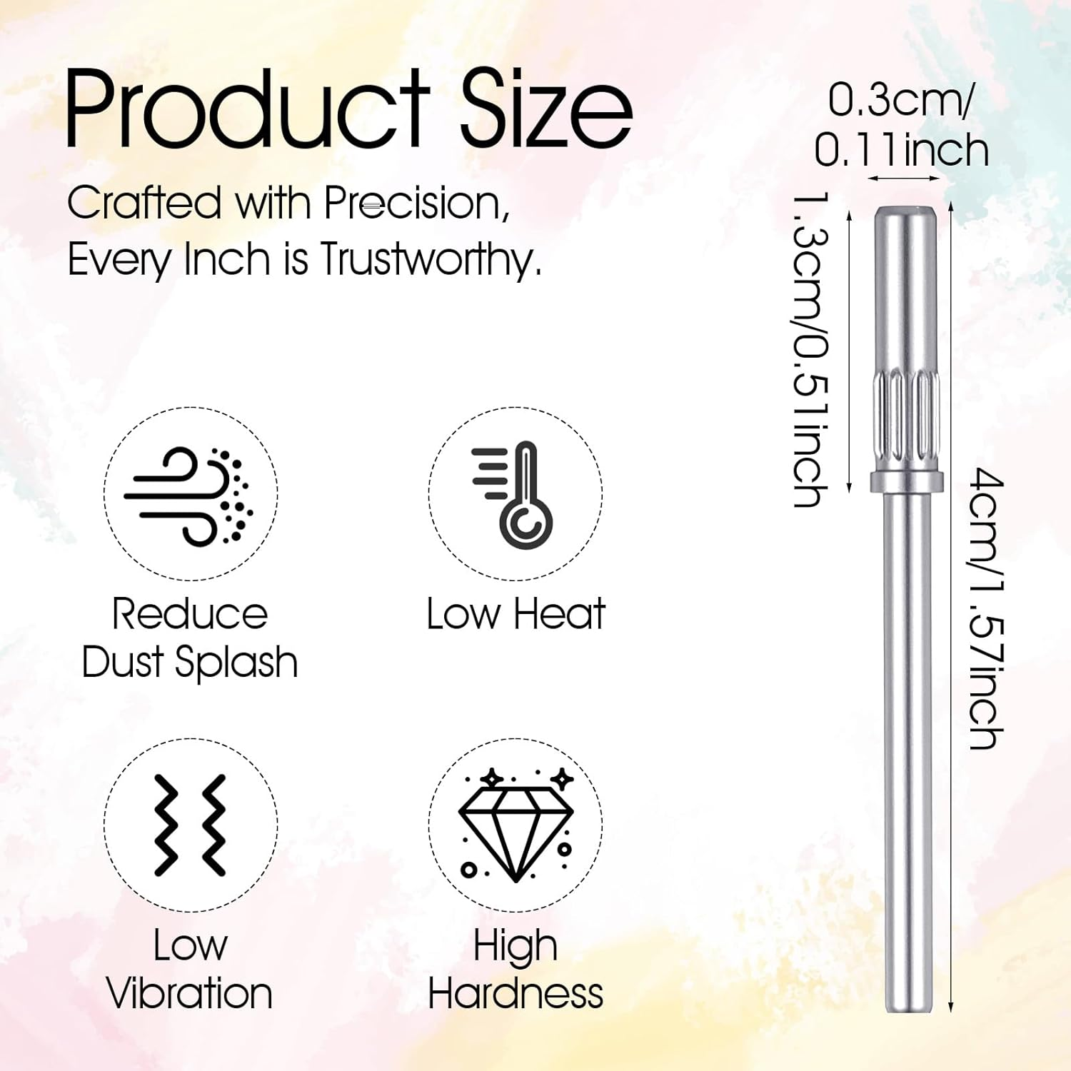 10Pcs Mandrel Drill Bits for Small Sanding Bands, 3.1 MM Mini 3/32 Shank Mini Mandrel Nail Drill Bits for Electric Drills File Machine, Stainless Steel Nails Manicure Pedicure Tool