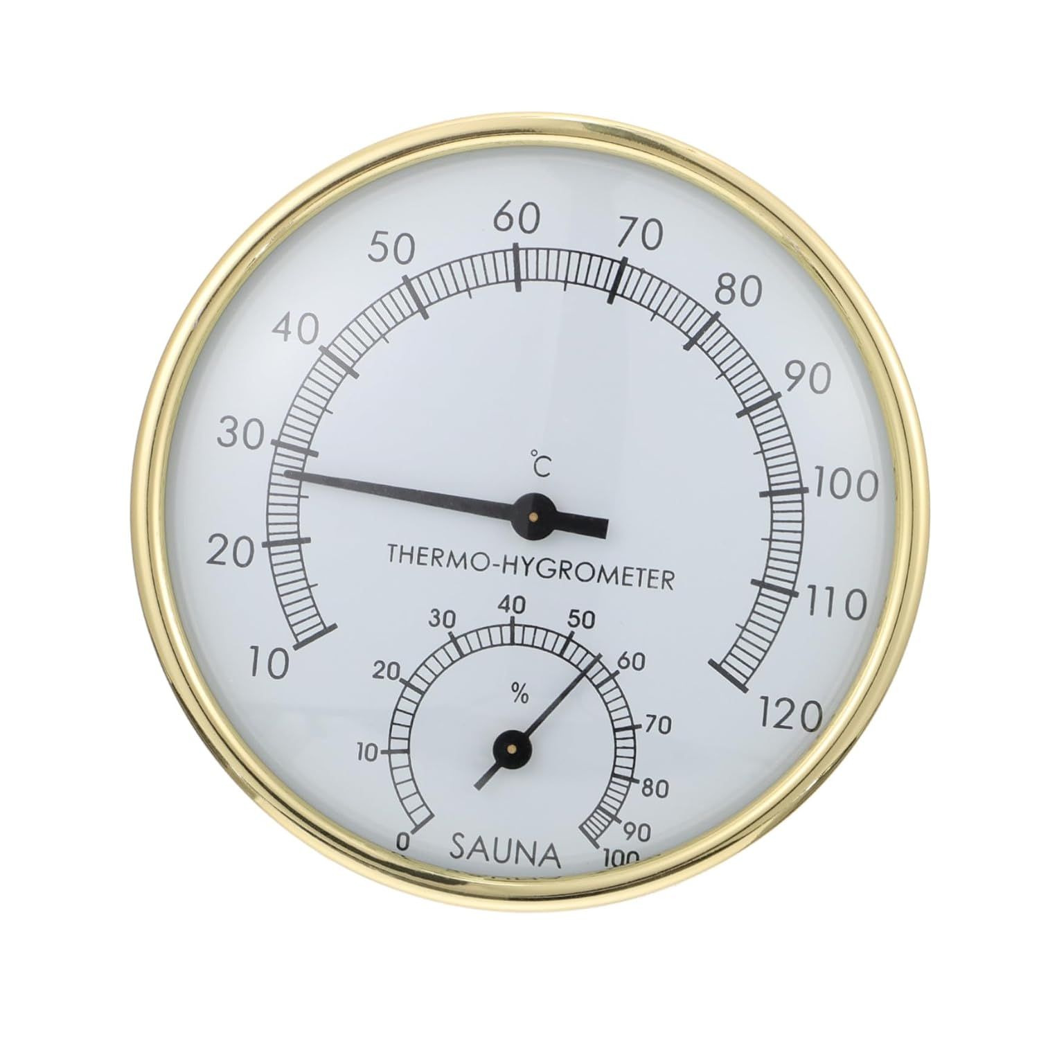 Gatuida Multipurpose Thermometer Hygrometer for Sauna Practical Display Hygrothermograph for Sauna Temperature Monitoring image number 1