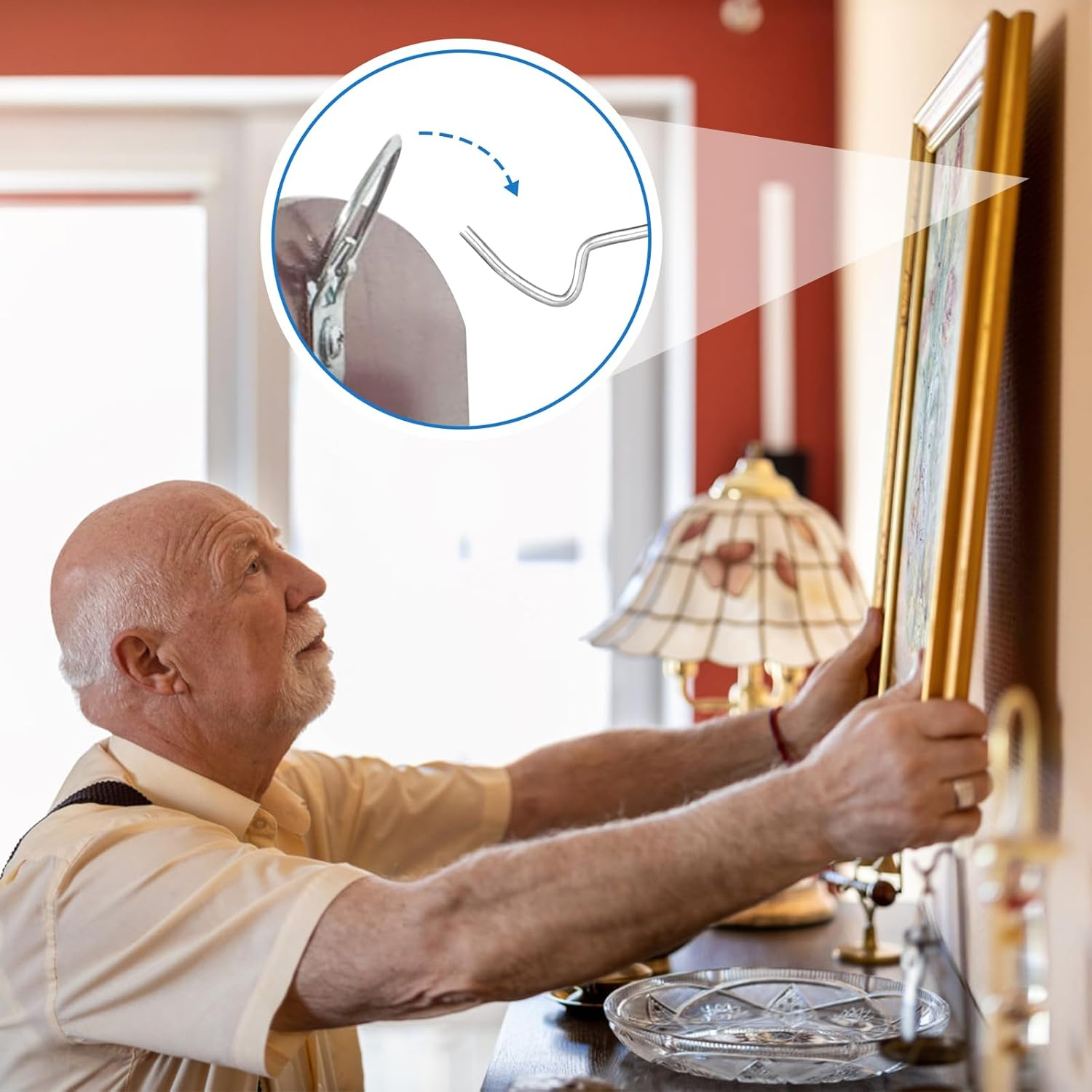 30Pcs Super Hook Picture Hanger, Stainless Steel Monkey J Super Hooks Picture Hanger Hooks for Drywall Wood Plaster Walls, Gorilla Hanging Pictures Mirrors Artworks, for Home Office Decorations image number 2