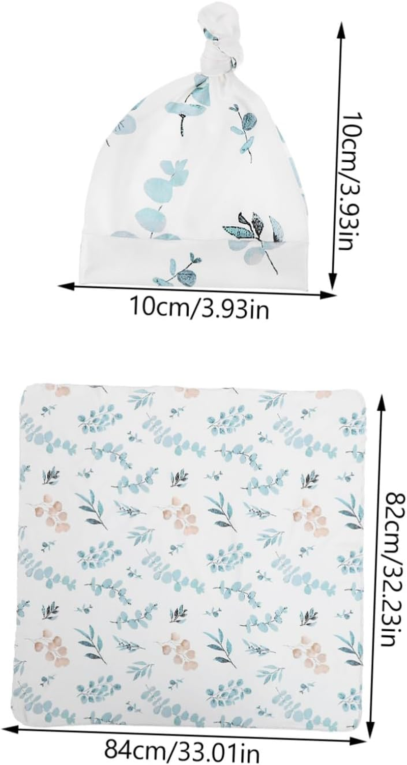 Newborn Swaddle Girl Wrap Swaddle Headband and Blanket for Boy Girl Receiving Blanket - Assorted Color image number 3