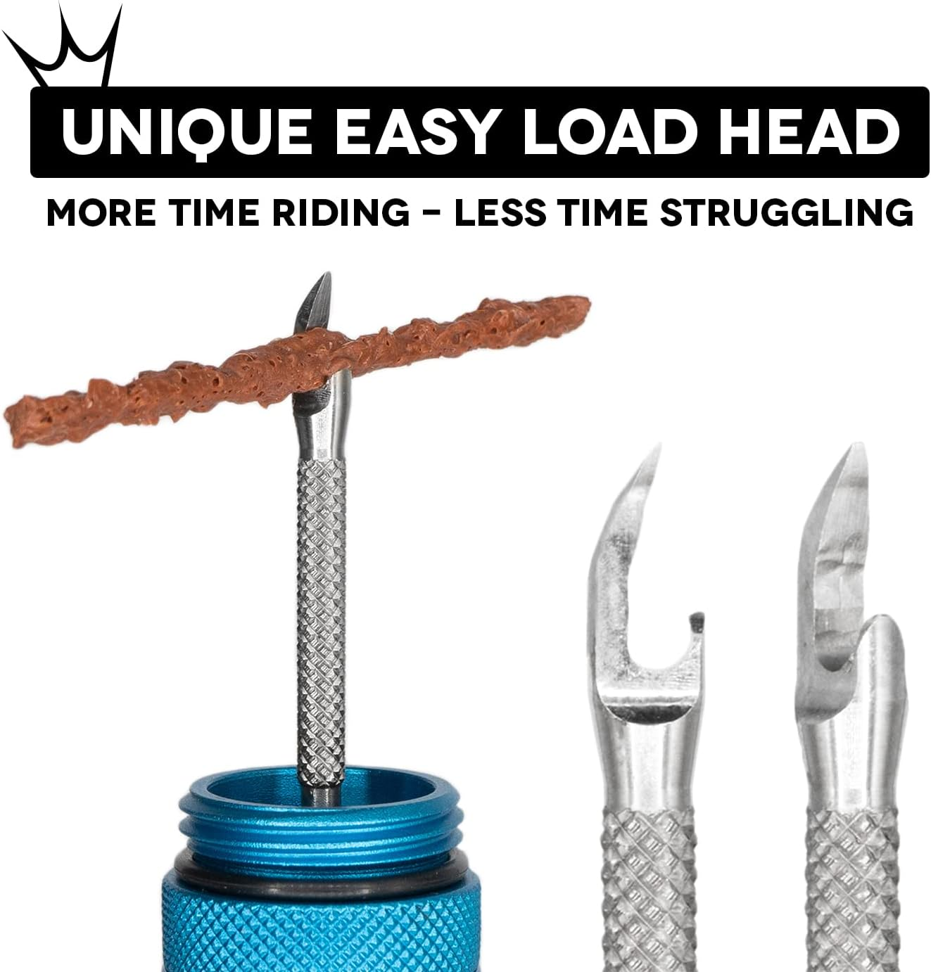 Peaty'S Tubeless Bike Tyre Puncture Repair Plugger Kit - for MTB, Road & XC Bicycle Tyres - Unique Single-Sided Fork, for Rapid Puncture Repair to Fix Punctures Fast - 3X 3Mm & 1.5Mm Plugs - Emerald - Emerald image number 4