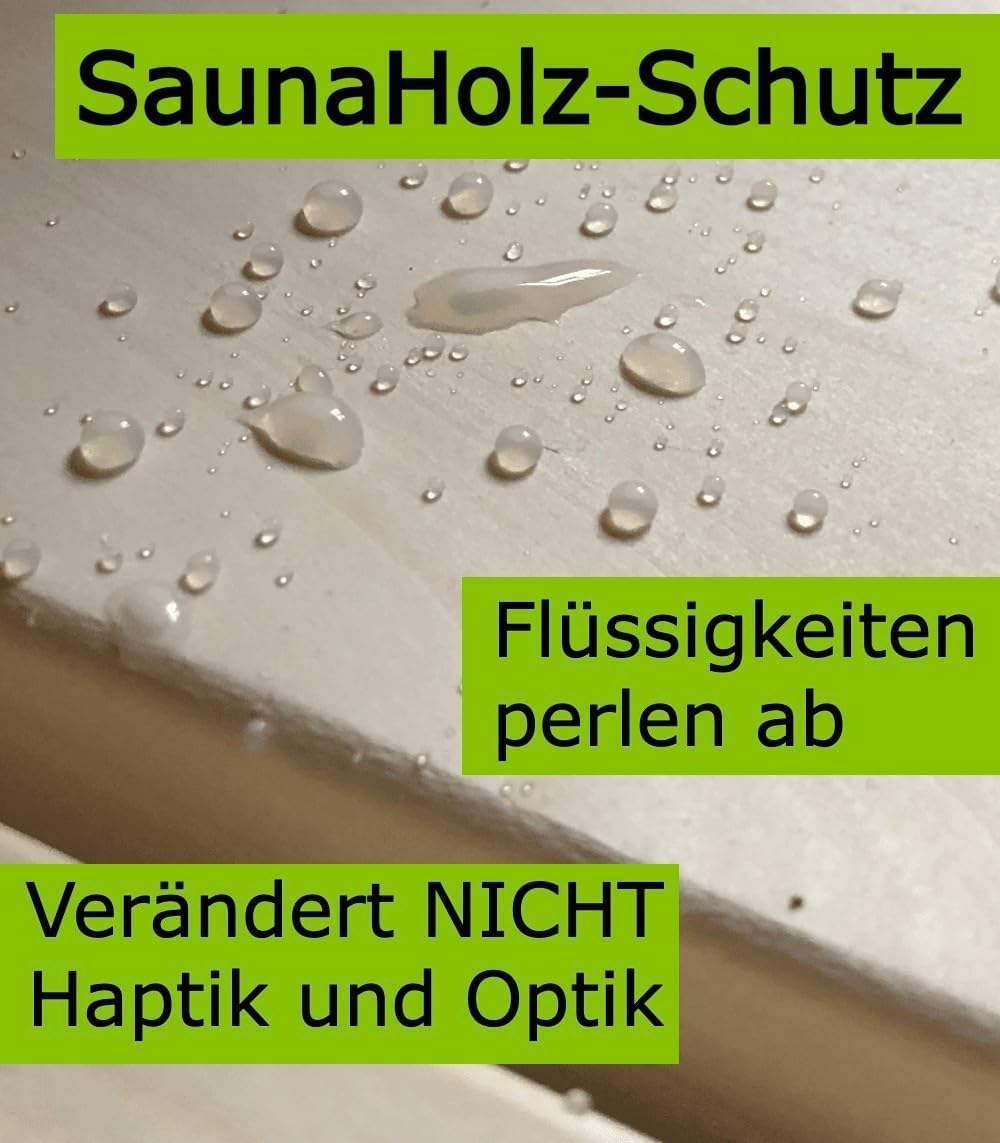 Lahti 2 OULUJ&Auml;RVI - Unique Sauna Wood Protection - Suitable for All Woods - Prevents Water and Sweat Stains - Protects against Dirt (0.5 Litres with Spray Head) image number 1