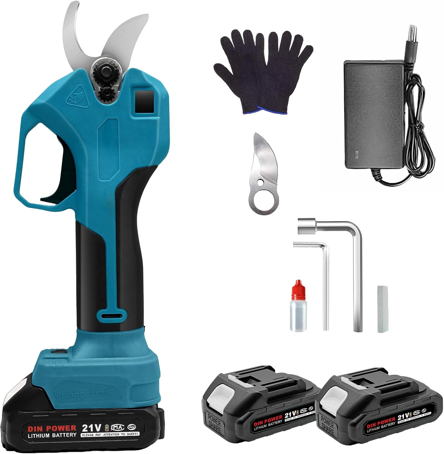 Electric Pruning Shears, Portable Cordless Rechargeable Pruning Shears with 2 Set 2000Mah Large Capacity Battery,Suitable for Pruning Garden Fruit Branches, Bonsai,Flowers,25Mm Cutting Diameter