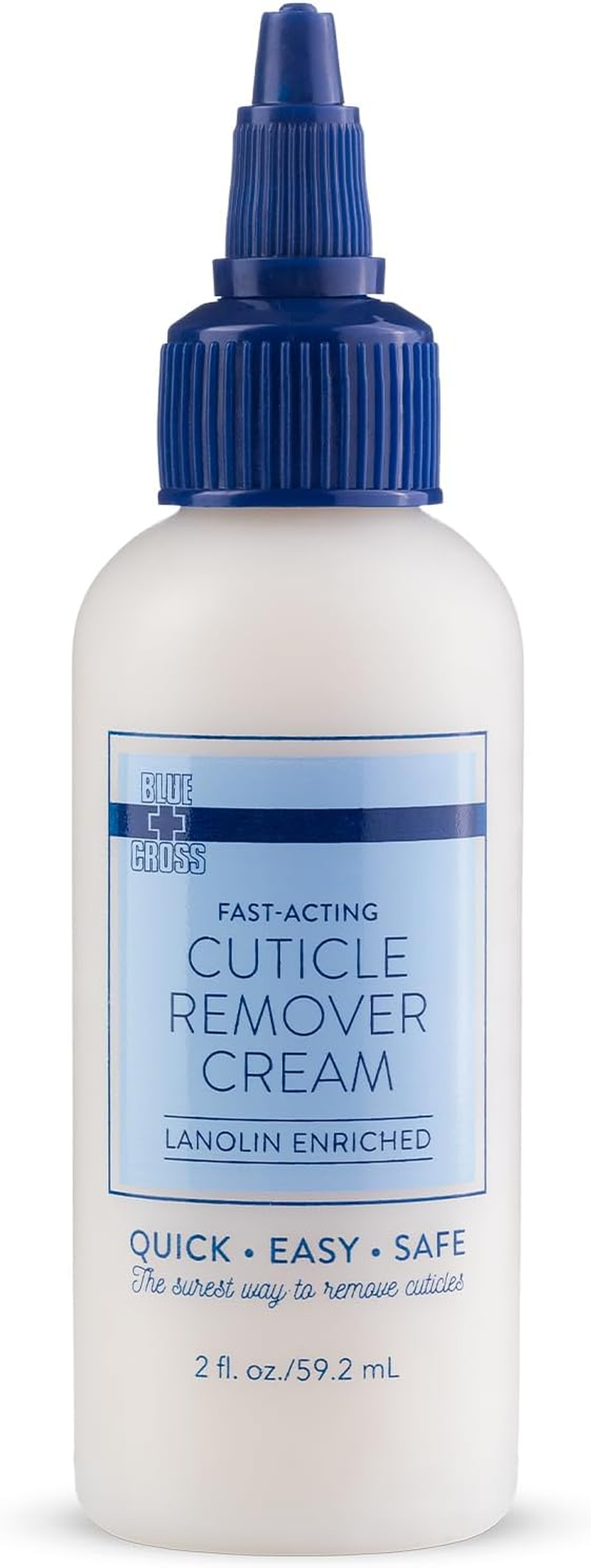 Blue Cross Cuticle Remover Cream for Dry Damaged Cuticles, Moisturizing Cuticle Softener for Nails, Professional Nail Care for Dry Manicures, Brittle Hang Nails, Made in USA, 2Oz image number 1