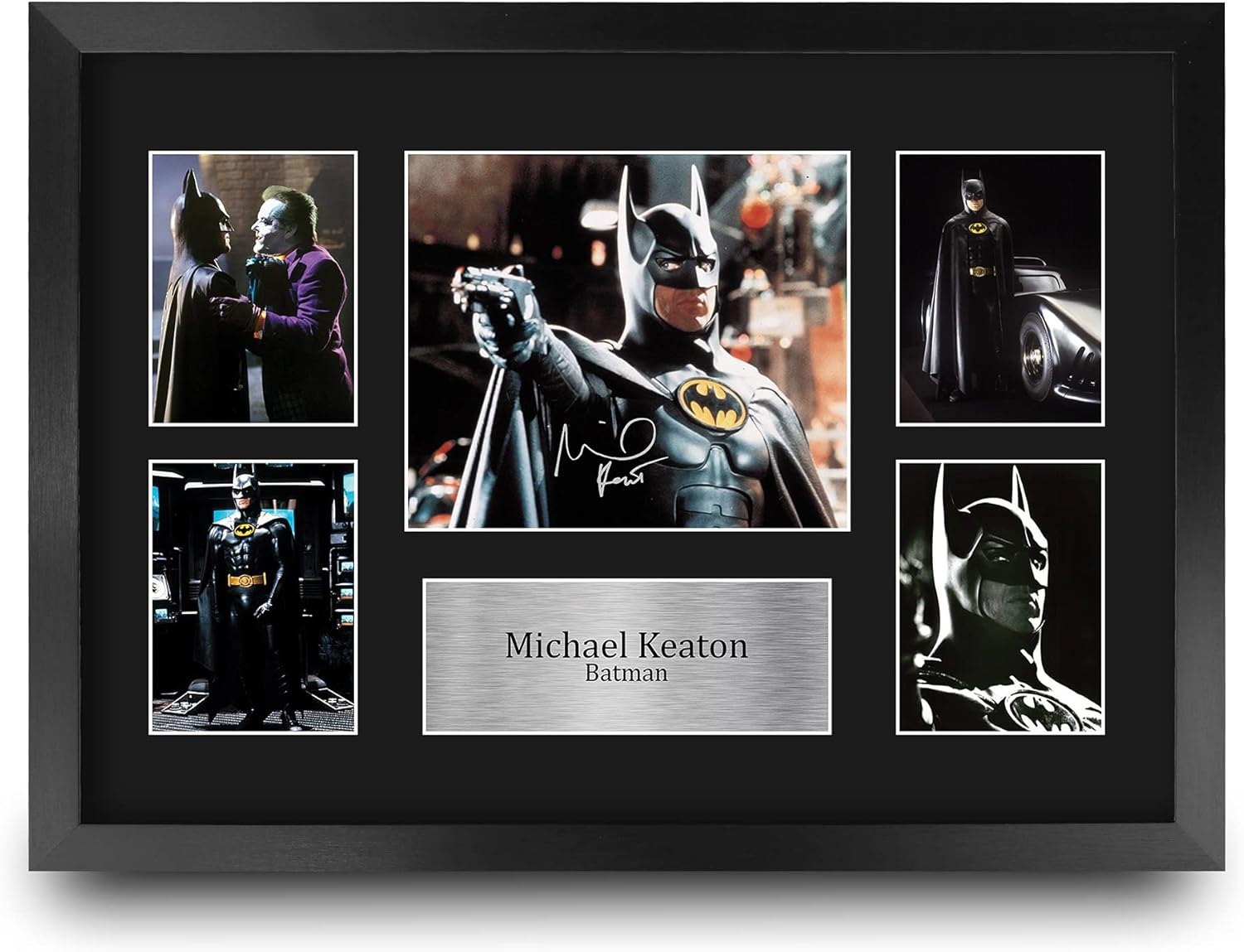 HWC Trading FR A3 Michael Keaton Batman Gifts Printed Signed Autograph Picture for Movie Memorabilia Fans - A3 Framed
