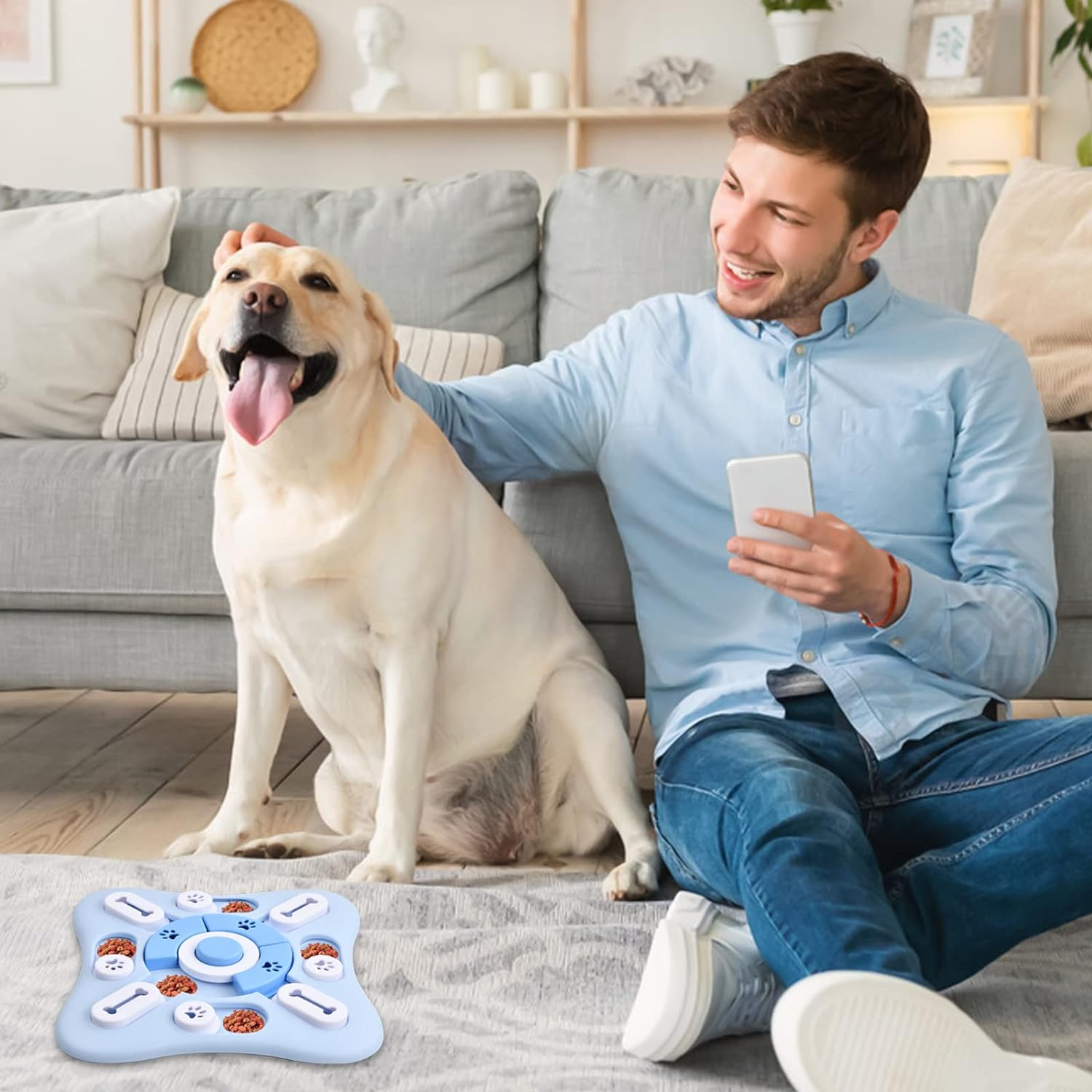 Dog Intelligence Toys, Dog Puzzle Toys, Interactive Dog Toys for IQ Training for Mental Stimulation, Dog Enrichment Toys with Squeak Design