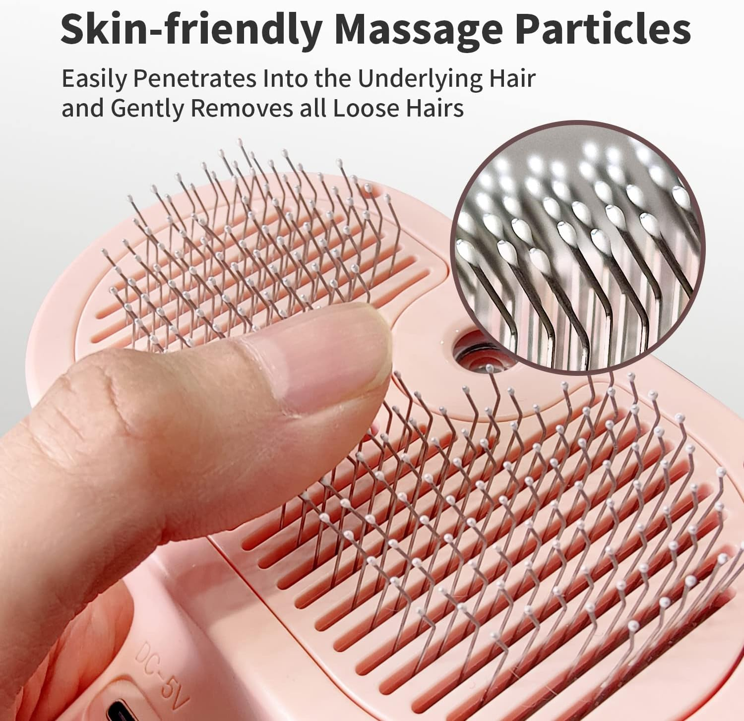 Spray Cat Brush for Shedding, 3 in 1 Steam Cat Brush Remove Static Flying Hair Pet Grooming Brush Self Cleaning Dog Brush for Long and Short Hair Dogs and Cats Remove Tangled Loose Hair (Pink) image number 3