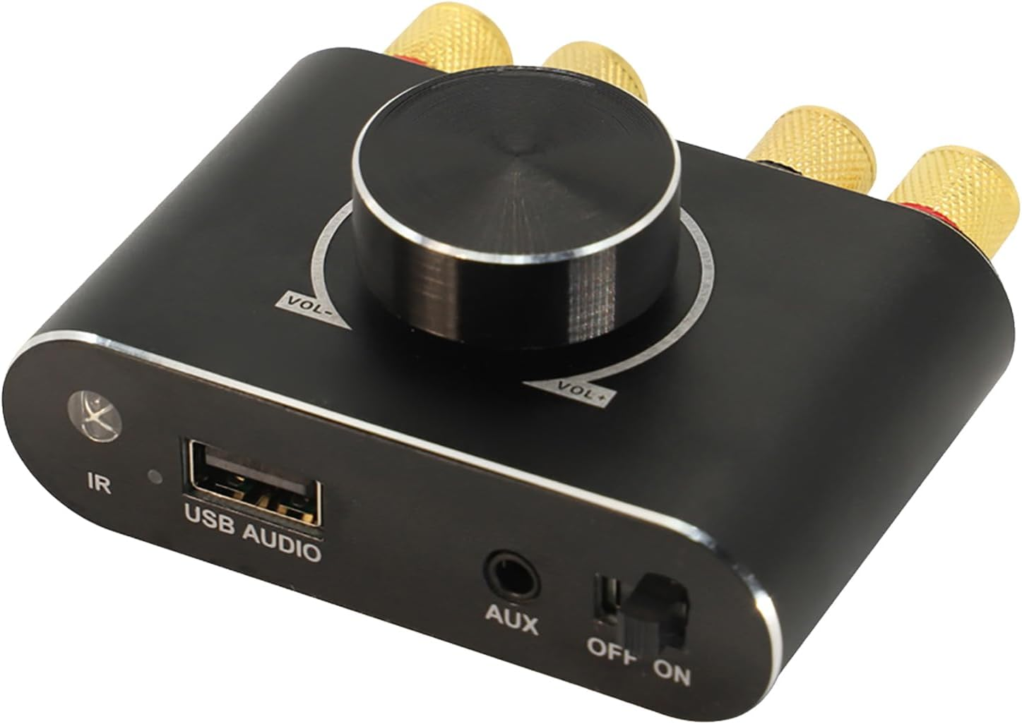 BT Audio Amplifier Premium Aluminum Alloy Oxidation Process Knob Control for Home Entertainment Black (Black) image number 2