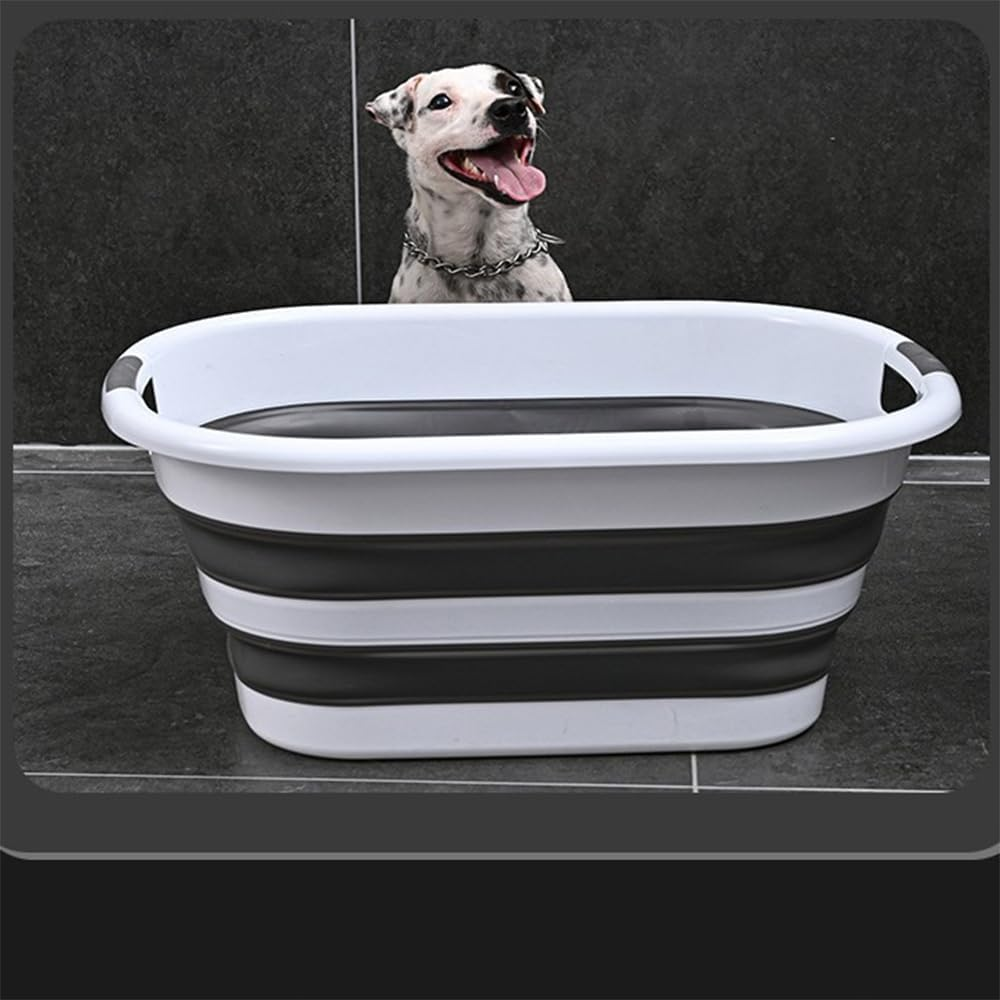 HHWRT Dog Bath Tub, Portable Foldable Pet Bathtub, Dog Tubs for Bathing, Portable Foldable Space Saving Design, Perfect for Bathing Dogs or Samll Pet at Home and Outdoors image number 5