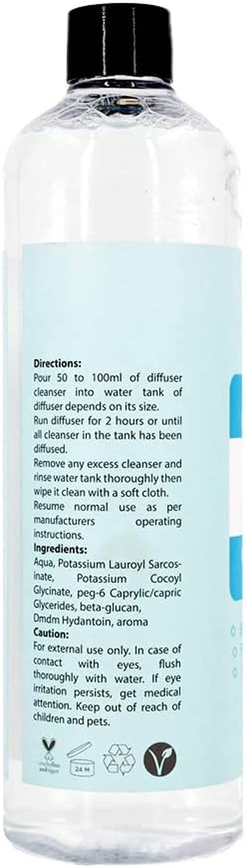 Alcyon Ultrasonic Diffuser Cleanser - Revive, Maintain & Enhance Performance - 500Ml Bottle for Eliminate Dust, Bacteria & Odors for Fresh-Scented Home - Essential for a Clean & Fresh Diffuser