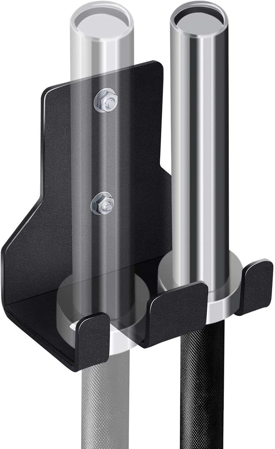 Barbell Holder Wall Mount, Heavy Duty Vertical Hanging Barbell Rack with Mounting Screws, Durable Stainless Steel Barbell Storage Rack for Home Gym, Garage, Commercial, Shed image number 3