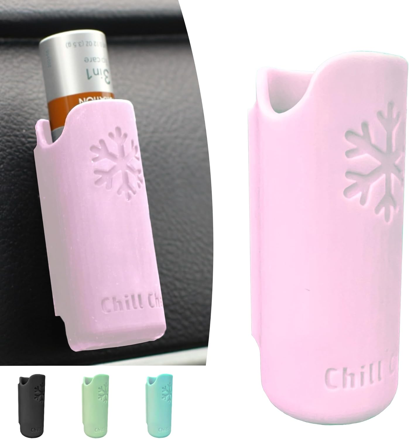 Chill Chap - Insulated Lip Balm Mount - Premium Interior Car Accessory - Keep Your Chapstick Handy and Upright! - Great Low-Cost Gift (Lavender) image number 1