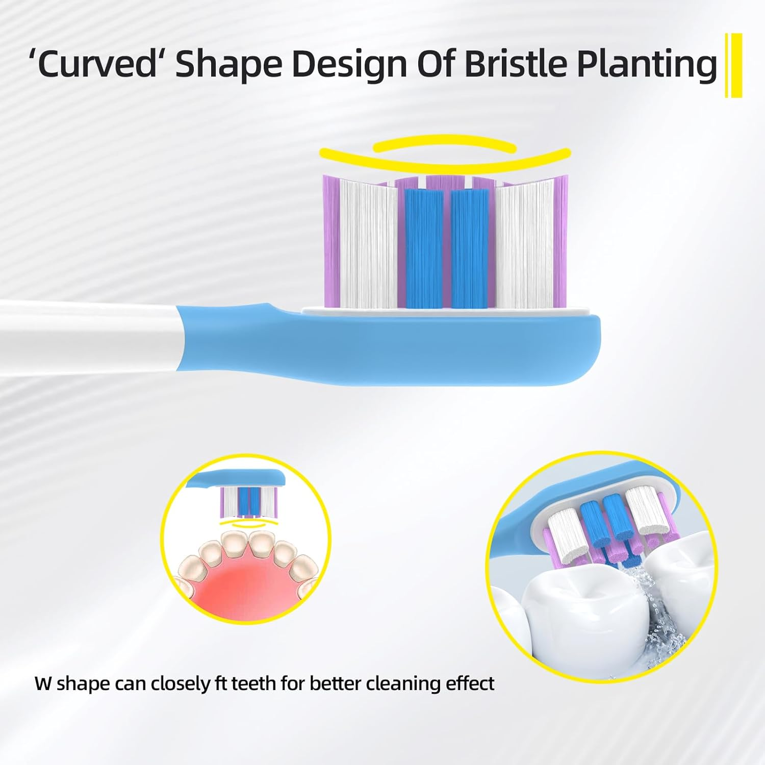 10 Pack Compatible with Laifen Wave Electric Toothbrush Replacement Heads, for Laifen Toothbrush Heads (Ultra Whitening, M) image number 2