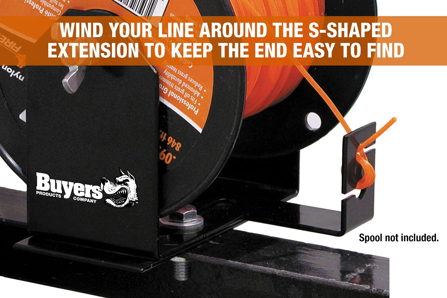 Buyers Products LT40 Weed Wacker Commercial Trimmer Line Holder W/Mounting Hardware & Low Profile Steel Bracket Supports 3 Pound Spools, Made in the USA, Landscape Trailer Organization Accessories image number 4