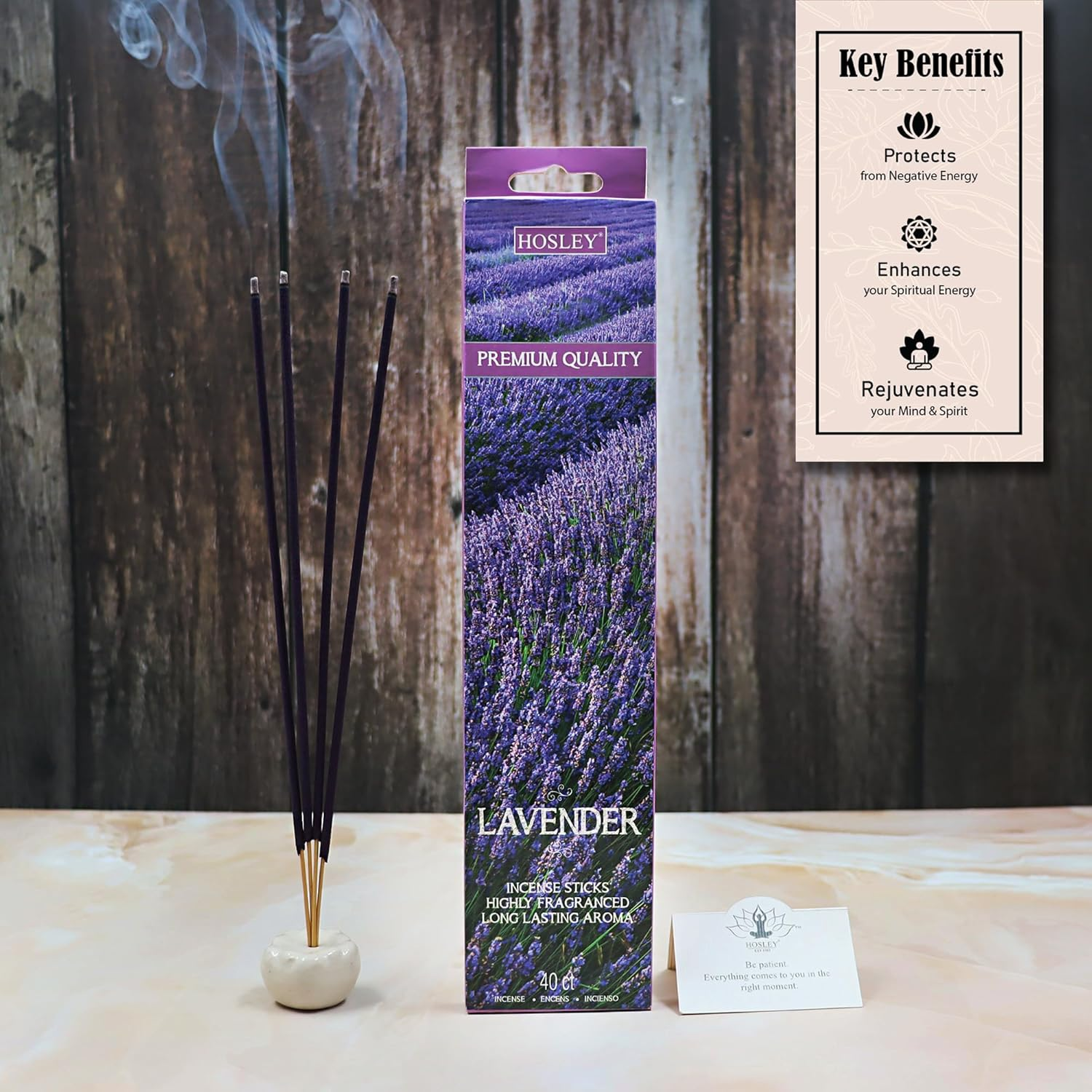 Hosley&reg; 240 Pack of Lavender Fragrance Incense Stick Infused with Essential Oils - Ideal for Wedding, Events, Aromatherapy, Spa, Reiki, Meditation image number 6