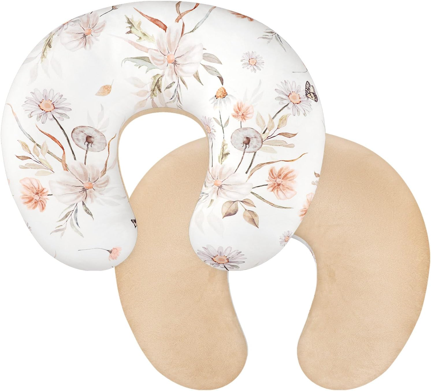 Nursing Pillow Cover 1 Pack, Removable Nursing Pillow Cover for Breastfeeding Pillows, Super Soft Comfortable Slipcover for Boy and Girls, Light Brown