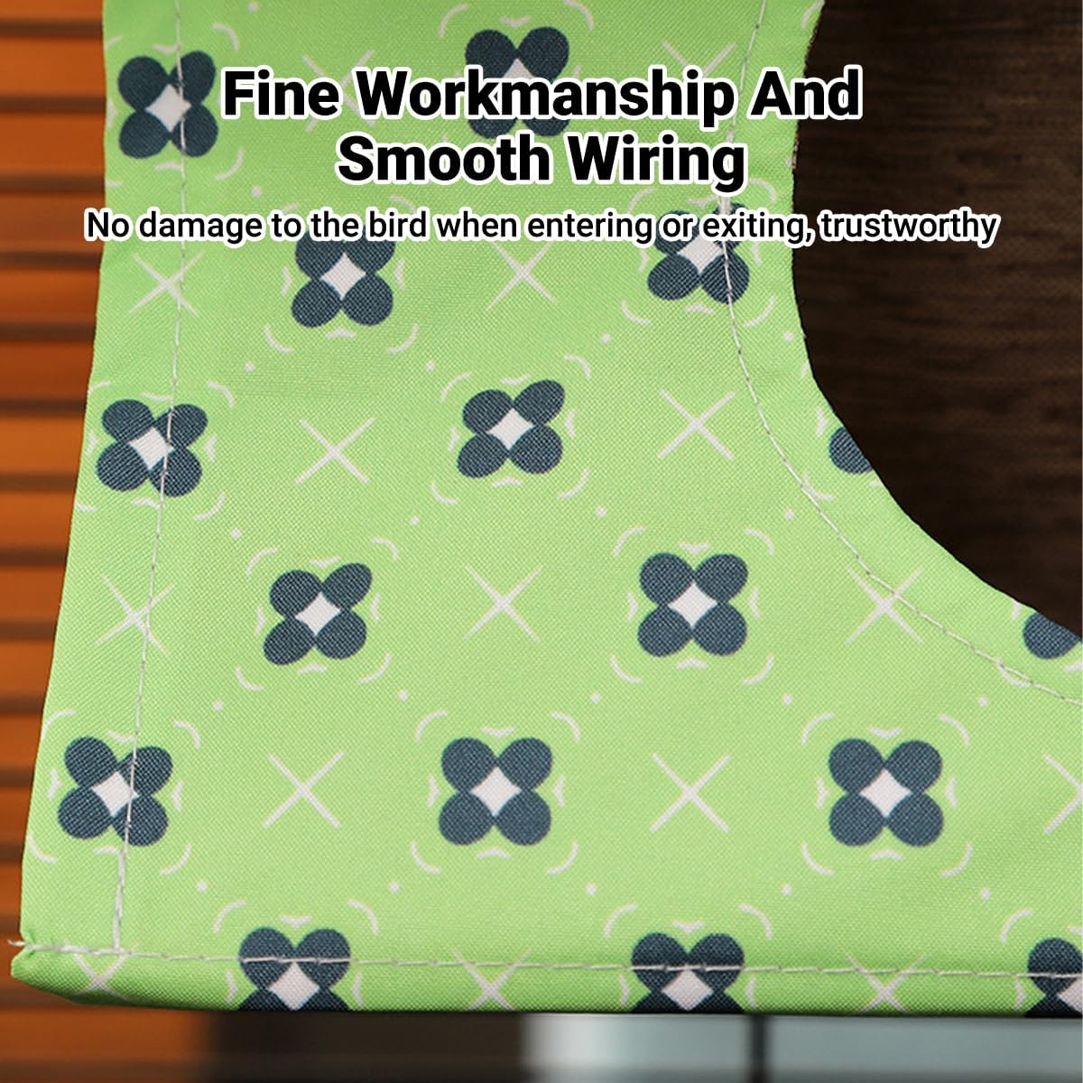 Hanging Triangle Bird Nest for Parrots | Summer Bird Sleeping Nest | Scratch-Resistant Hammock for Sun Conure, Monk Parakeet, Peony, and Starling Birds image number 6