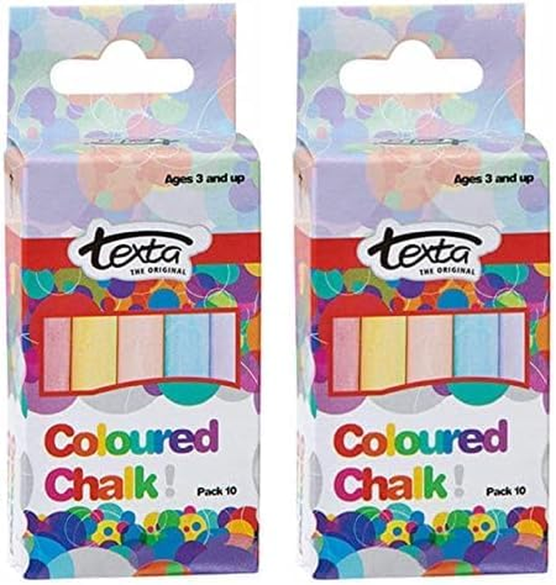Texta Chalk 10 Pack, Assorted