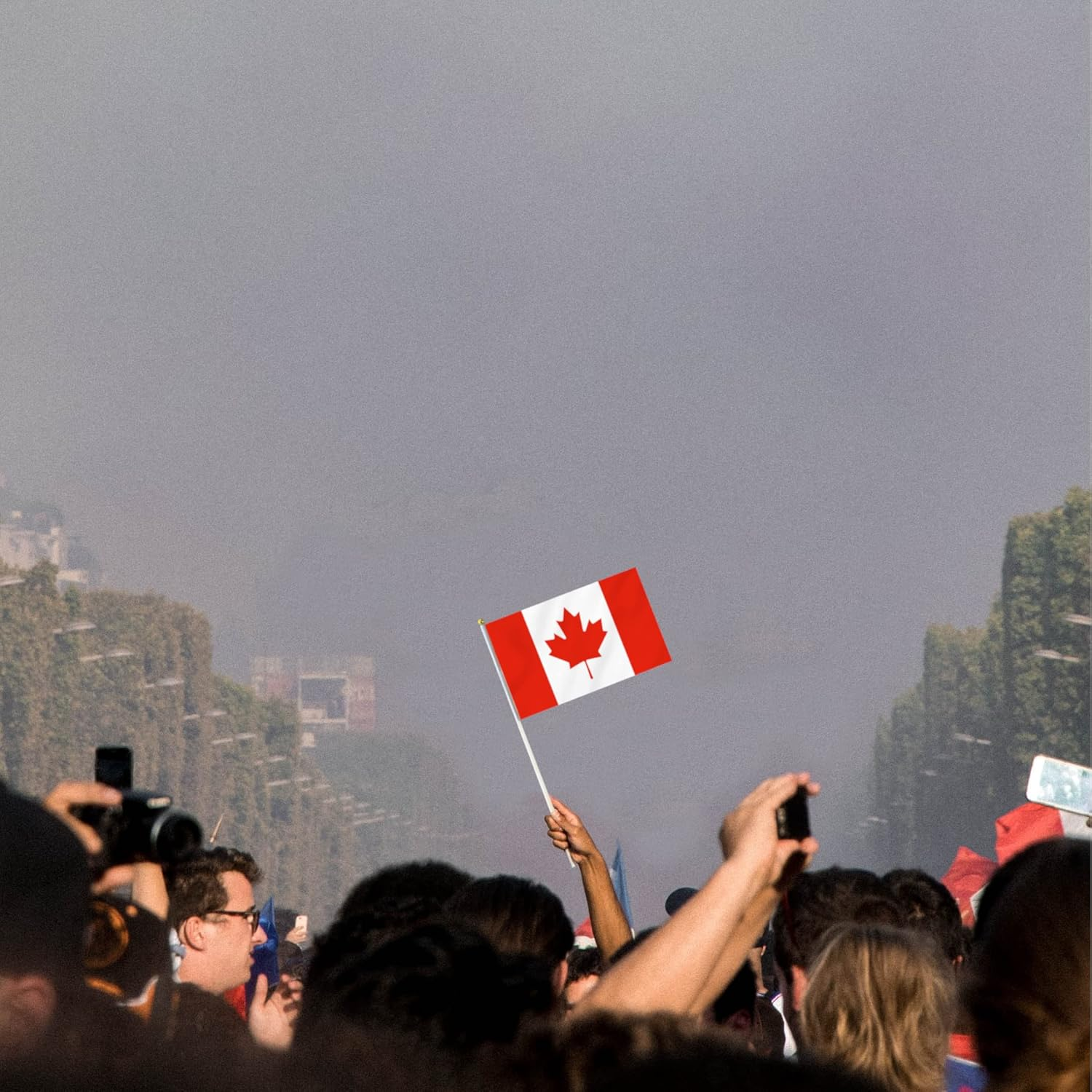 10 PCS Handheld Canada Flag,8.5&times;5.5 Inch Hand Held Mini Canadian Flags Banner for Indoor Outdoor Parade Waving the Tlag and Shouting image number 1