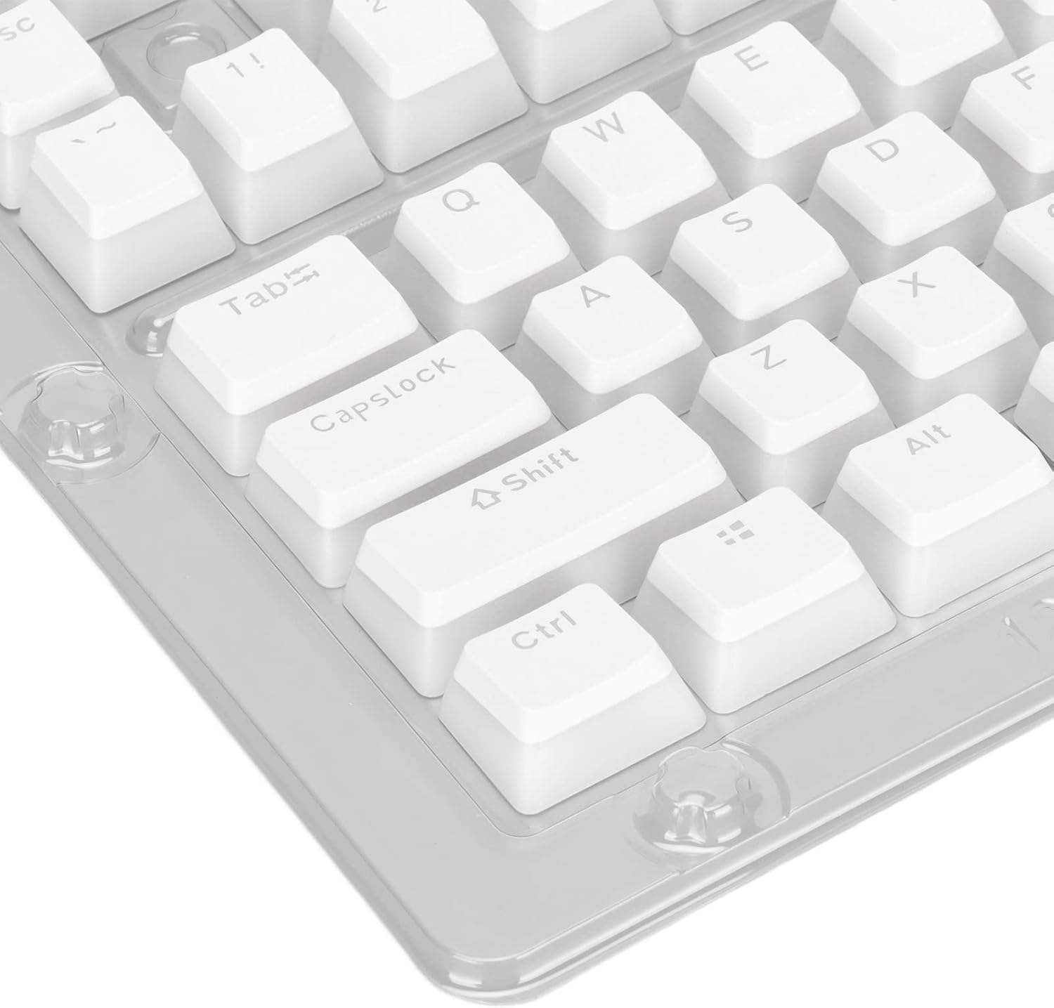 XUMIUZIY PBT Keycaps, 129 Keys Customized Keycap, Pudding Transparent OEM Height Custom Set Two Color Injection Molding DIY Keyboard for Mechanical Keyboards (Pink)