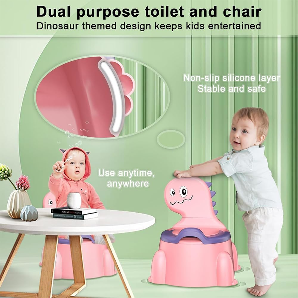 Kids Potty Seat, Toddler Potty Chair with Lid, Portable Toilet Training Chair, Kids Potty Training Seat, Folding Toilet Seat, Safe Toddler Toilet, Children Emergency Toilets for Kid 1-6 Years image number 3