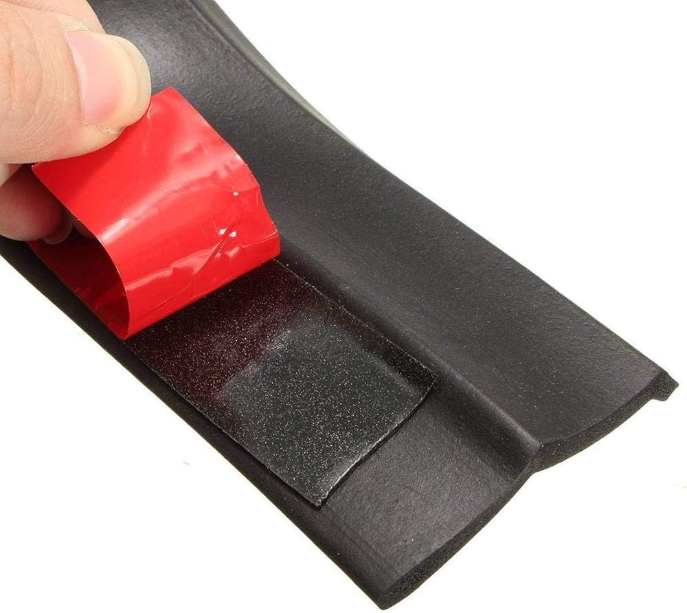 Lemonbest Universal 2.5M Car Front Bumper Lip Splitter Spoiler Rubber Skirt Protector Body Trim 8.2Ft image number 3