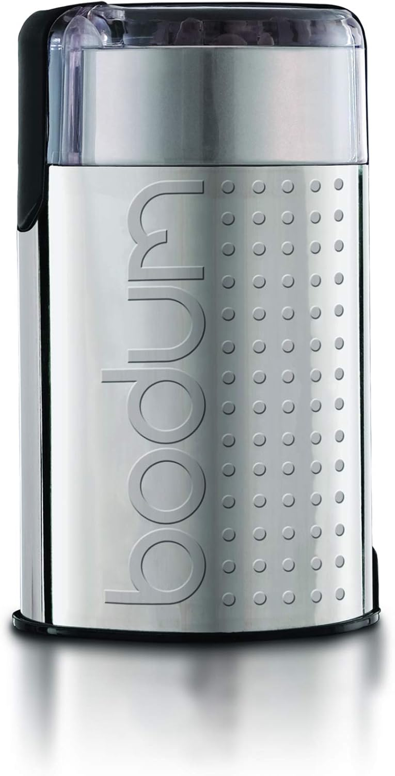Bodum Bistro 11160-16EURO-4PL Electric Coffee Grinder, 150 W, Stainless Steel, Glossy