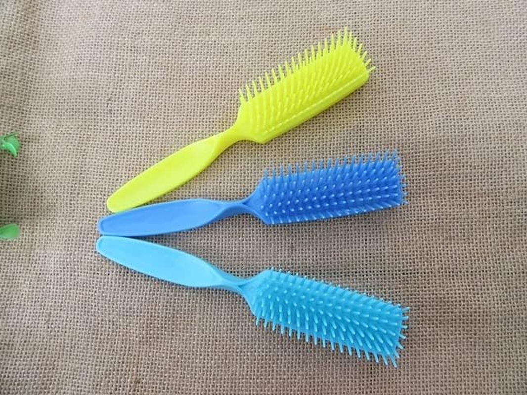 12 New Candy Color Comfort Hairbrush Combs Mixed image number 3