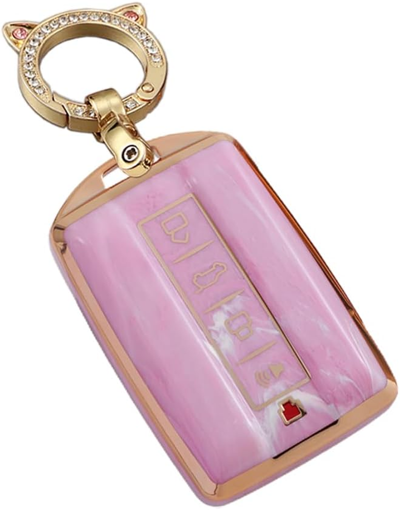 Ontto Car Key Fob Cover Fit for Great Wall GWM WEY TANK 300 500 Tank300 Tank500 Remote Key Case Keyring Remote Keychain Key Holder Key Shell Bag Accessories