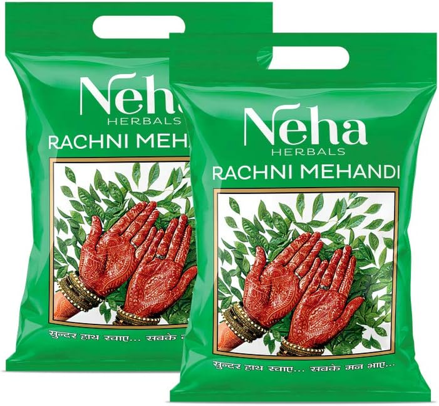 NEHA HERBALS RACHNI MEHANDI/HENNA POWDER (250G Pack) (Pack of 2) image number 2