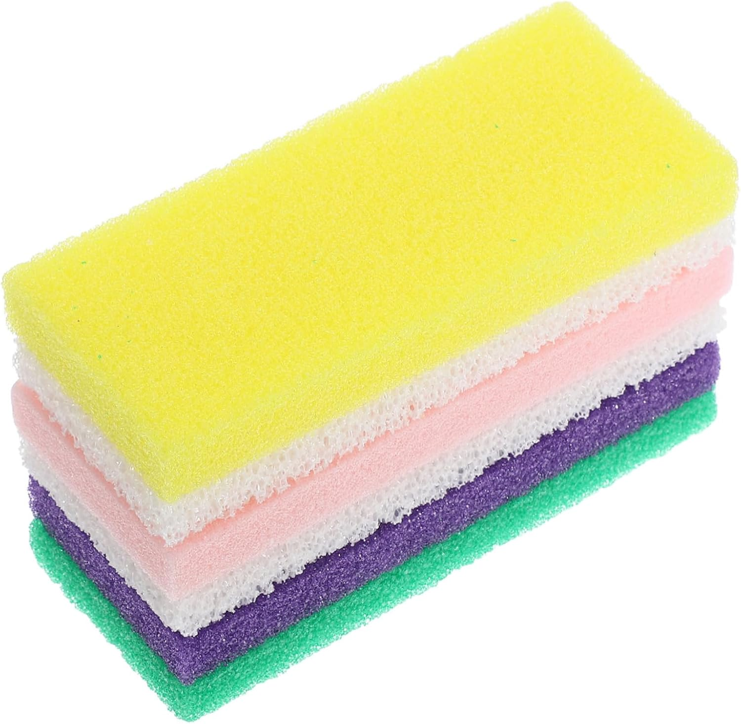 3Pcs Dual-Sided Pumice Stone Callus Remover Dead Skin Tool for Feet and Hands Exfoliating Foot Scrubber Bath Cleaning Stones Assorted Green Yellow Pink Colors image number 6