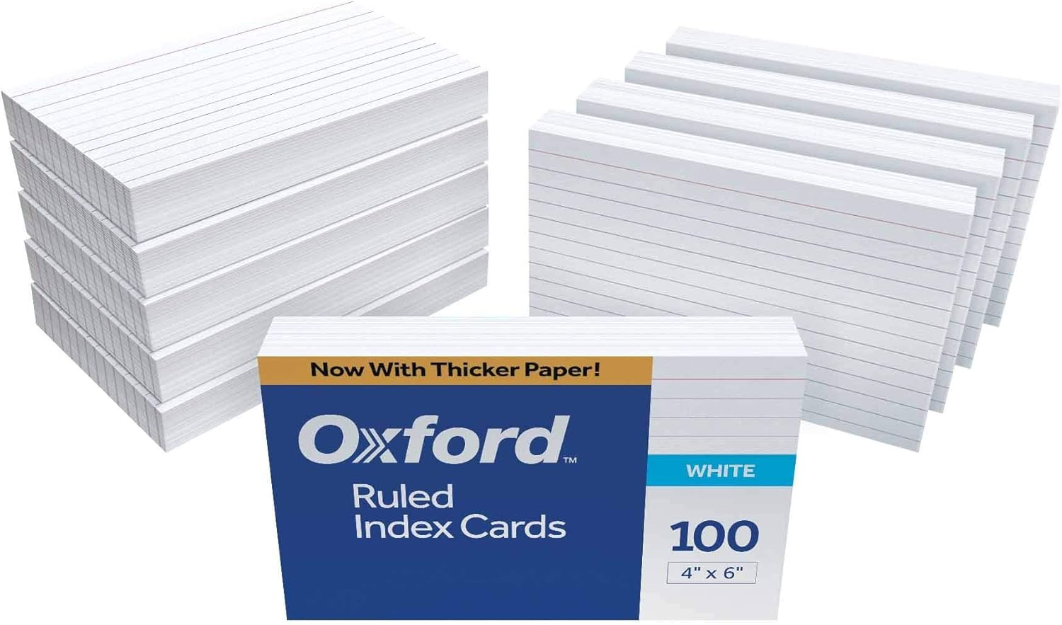 Oxford 41 (1000 PK) Ruled Index Cards, 4" X 6", White, 1,000 Cards (10 Packs of 100) (41) image number 5