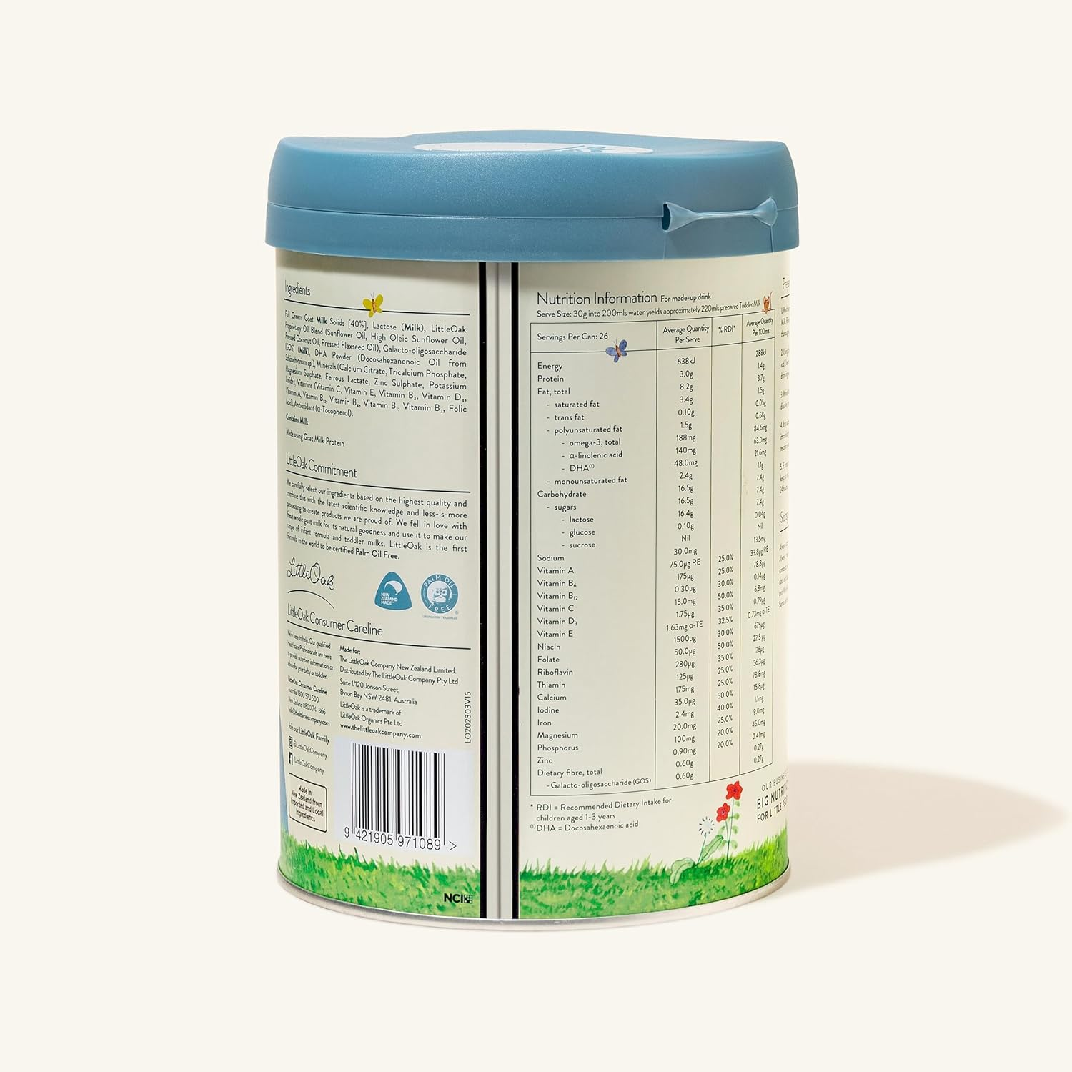 Littleoak Natural Goat Milk Toddler Milk, Stage 3, 12 Months+, 800Gm Can image number 1