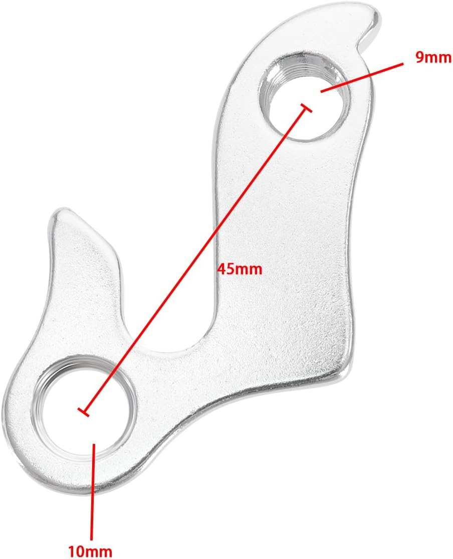 Emagtech Mech Derailleur Hanger Derailleur Hook Bicycle Tail Hook Rear Derailleur Hook Aluminum Alloy with 2 Screws Compatible with Baracuda Compatible with Bianchi image number 1