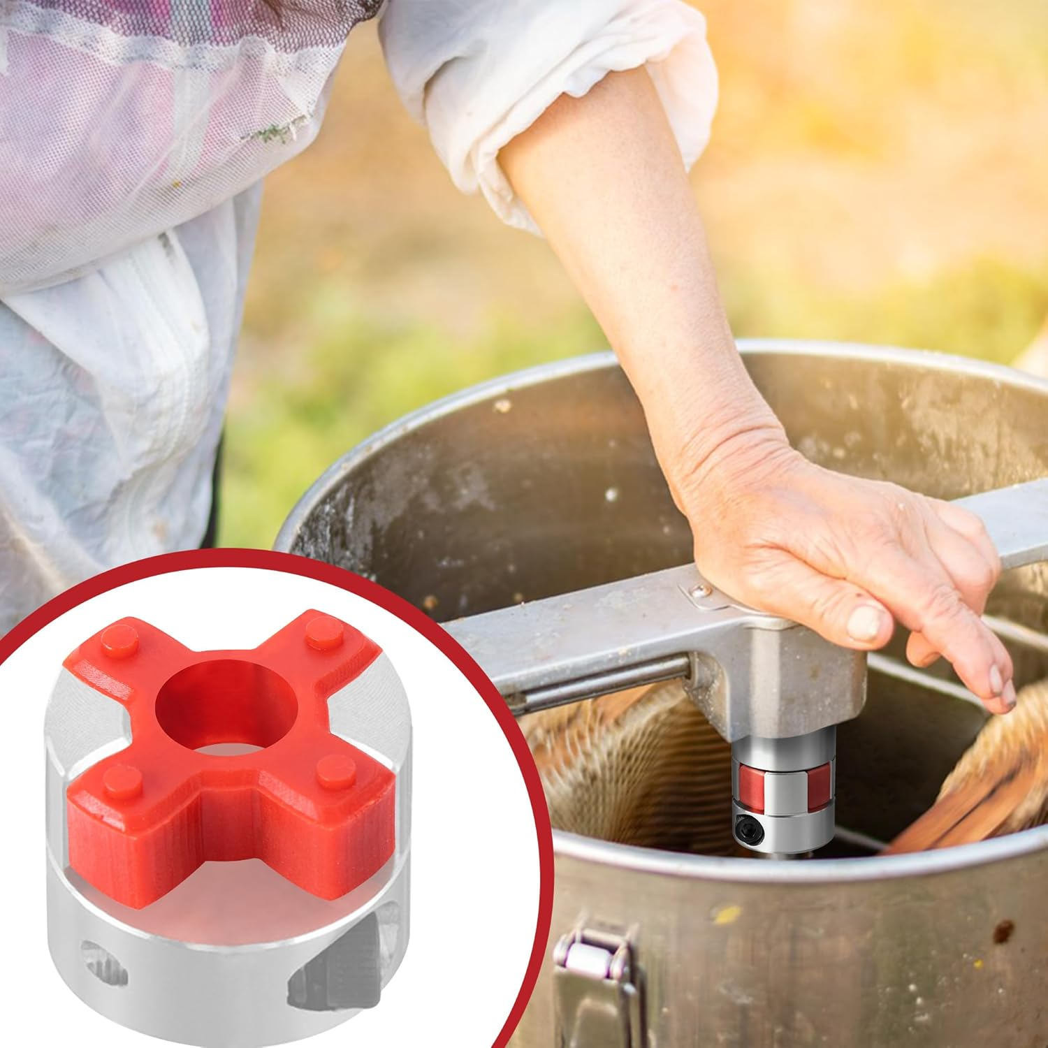 DECOHS 12 Pcs Electric Honey Extractor Bushing Connectors, Buffering Pad Connectors for Electric Honey Extractor Accessories, Cushioning Pads Connector for Honey Extractor Beekeeping Supplies image number 6