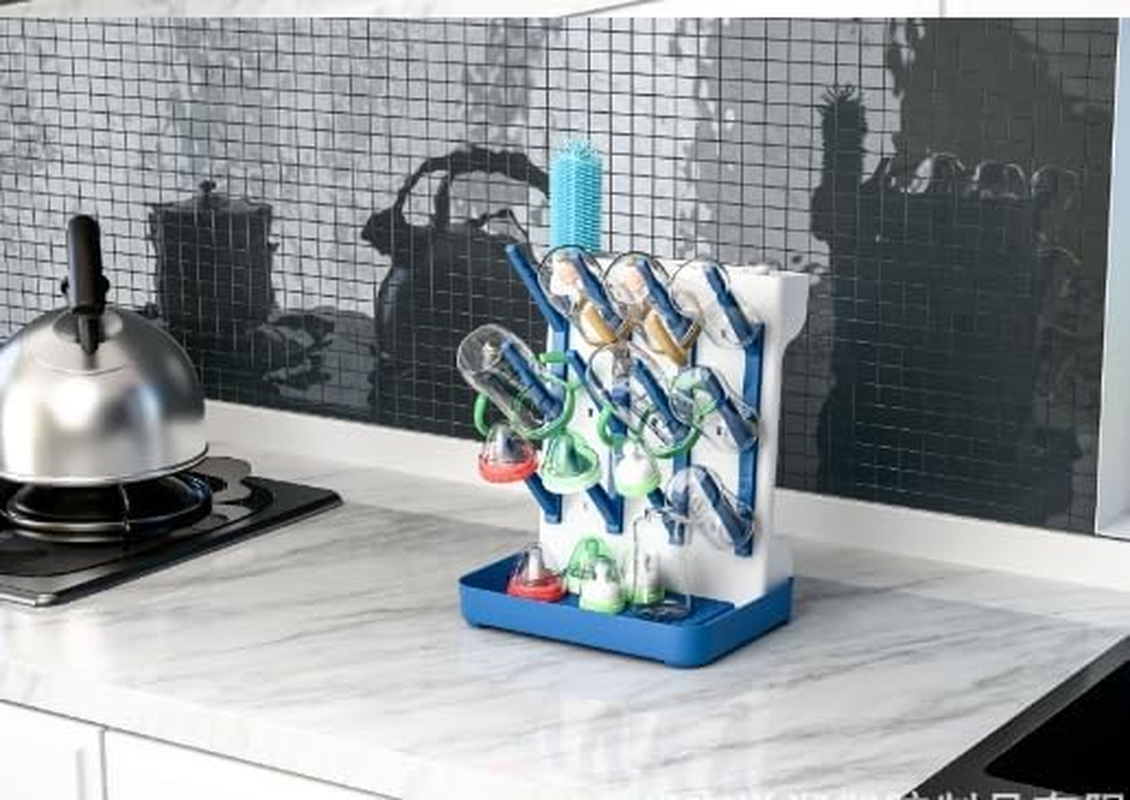 Bottle Drying Rack, Large Vertical Bottle Dryer Rack Holder, Baby Water Cup Drain Shelf, Water Cup Shelf for Bottles, Teats, Cups, Pump Parts and Accessories