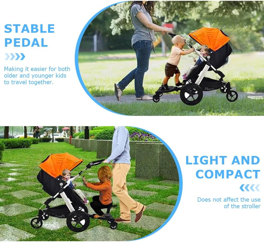 Stroller Board,2-In-1 Stroller Assist Pedal,Buggy Board,Baby Carriage Attachment,Prams Standing Board, Buggy Small Tail Car,For Toddler to Ride,Sit and Stand image number 1