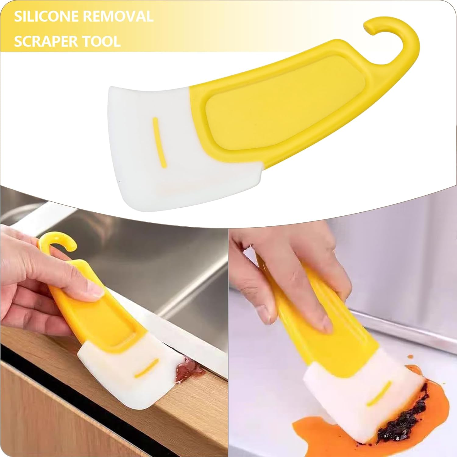 3Pcs Yellow Silicone Resin Removal Scraper Tool Compatible with Elegoo Mars 4 Saturn 3 Saturn 3 Ultra Compatible with Anycubic Photon Mono 2 Mono M5S image number 1