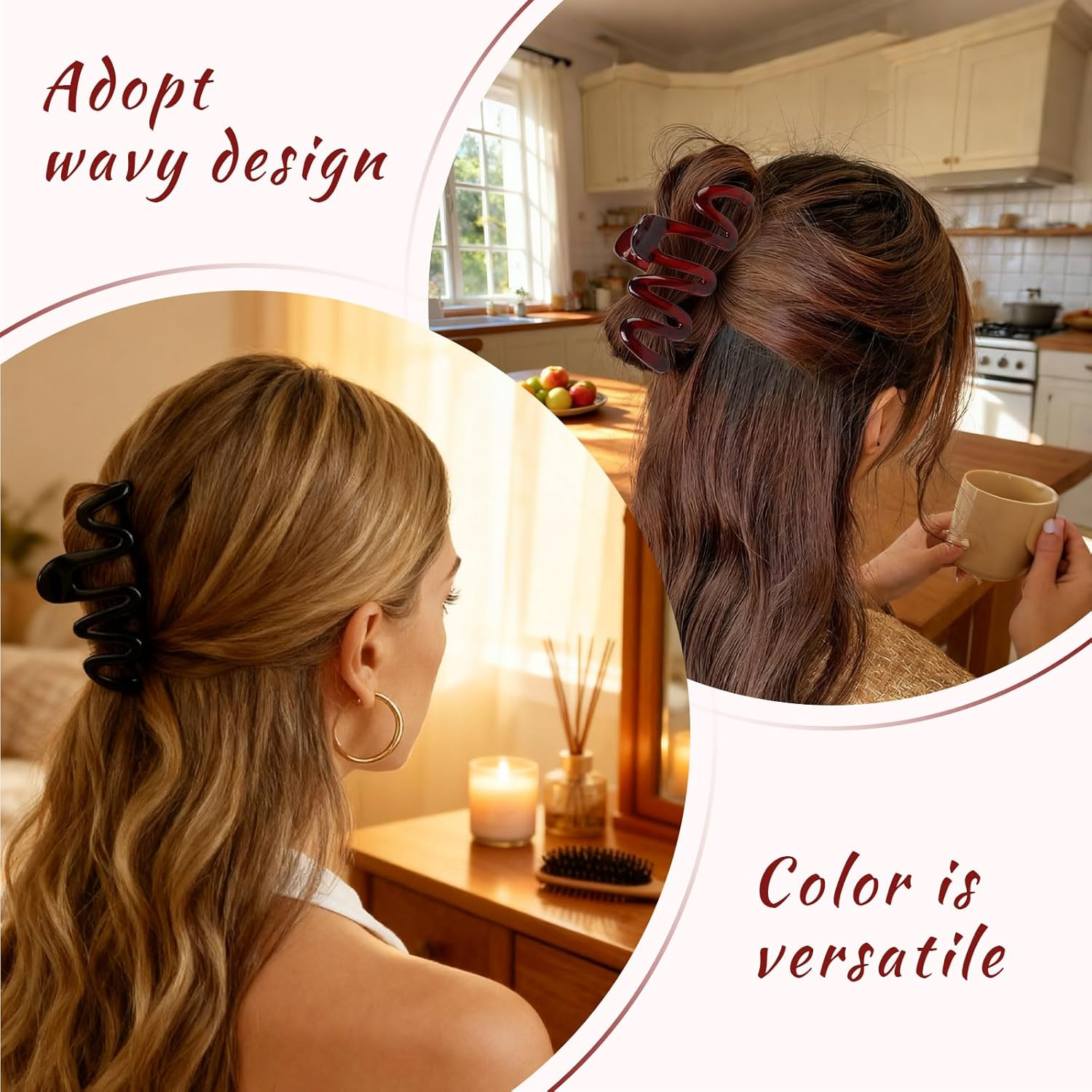 Xanthelle Women'S Hair Clips, Pack of 4 Large Hair Clips, Claw Clip for Thick Hair, Duck Beak Hair Clip, Non-Slip Hair Clip, Large for Women image number 6