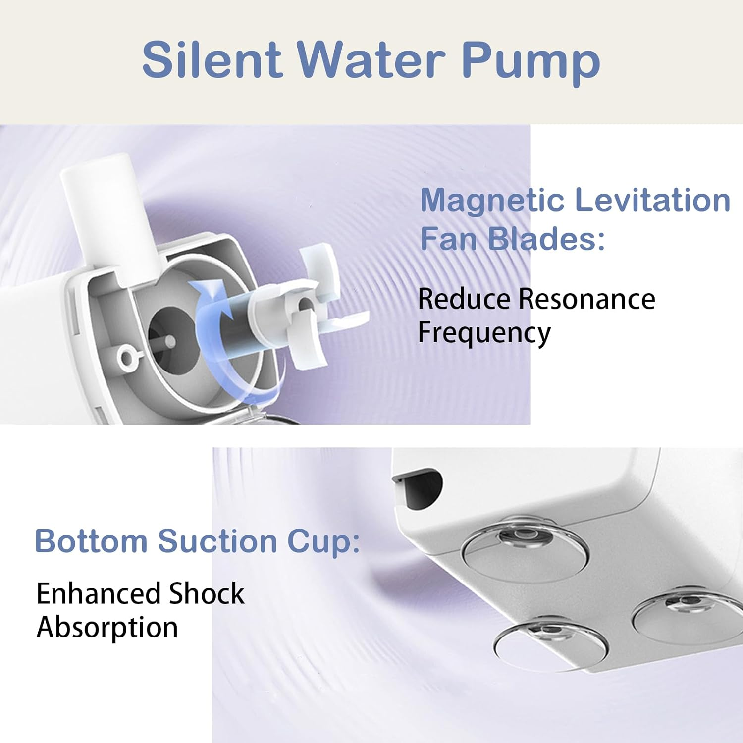 Drinking Fountains for Cats, 67Oz/2L Pet Fountain, Automatic Cat Water Fountain Dog Water Dispenser with Safety Auto-Off System for Cats, Dogs, Multiple Pets image number 5