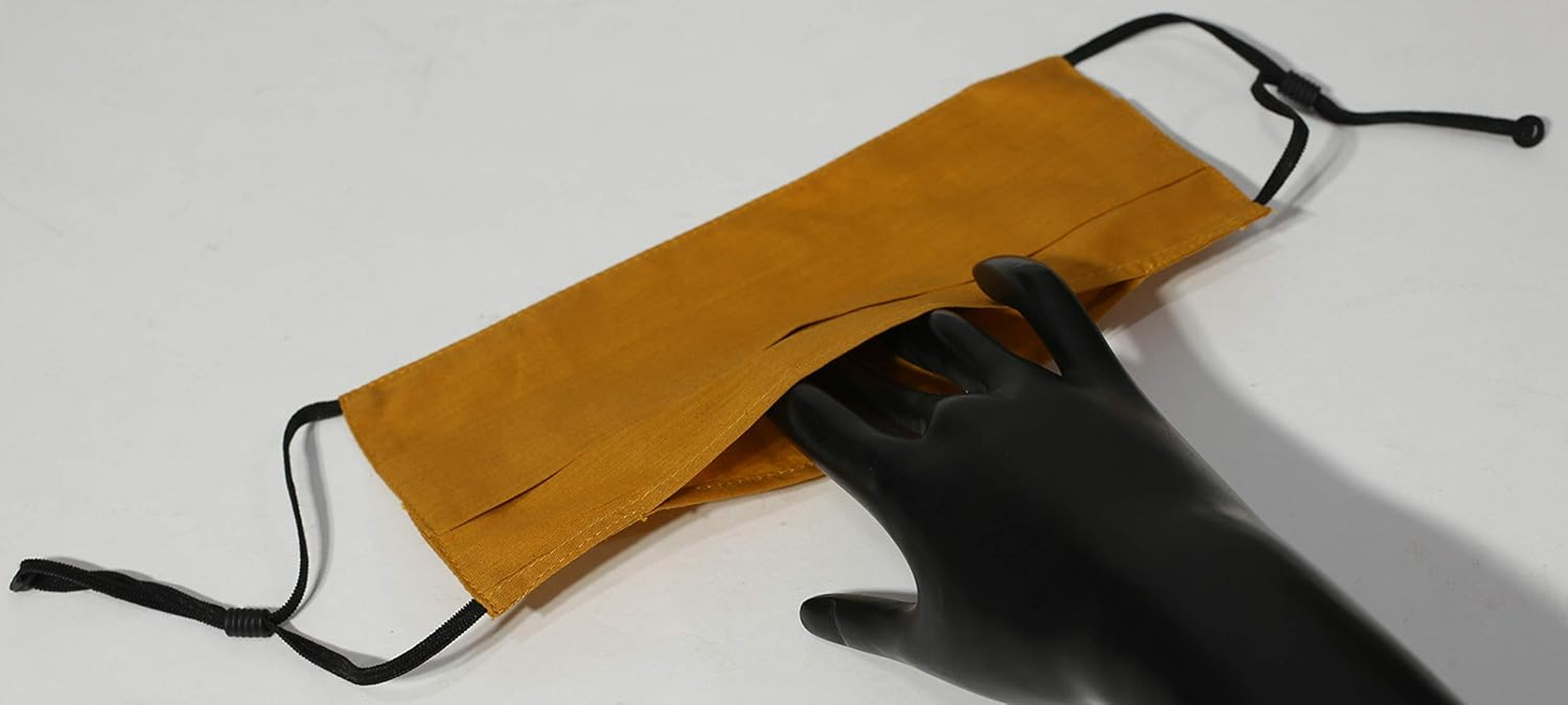 Touchstone Indian Heritage Fabric Adjustable Filter Pocket Nose Bridge Double Layer Cotton Face Mask Reusable Washable for Men, Women (Pack of 4). Brown Blue Black Sea Green image number 4