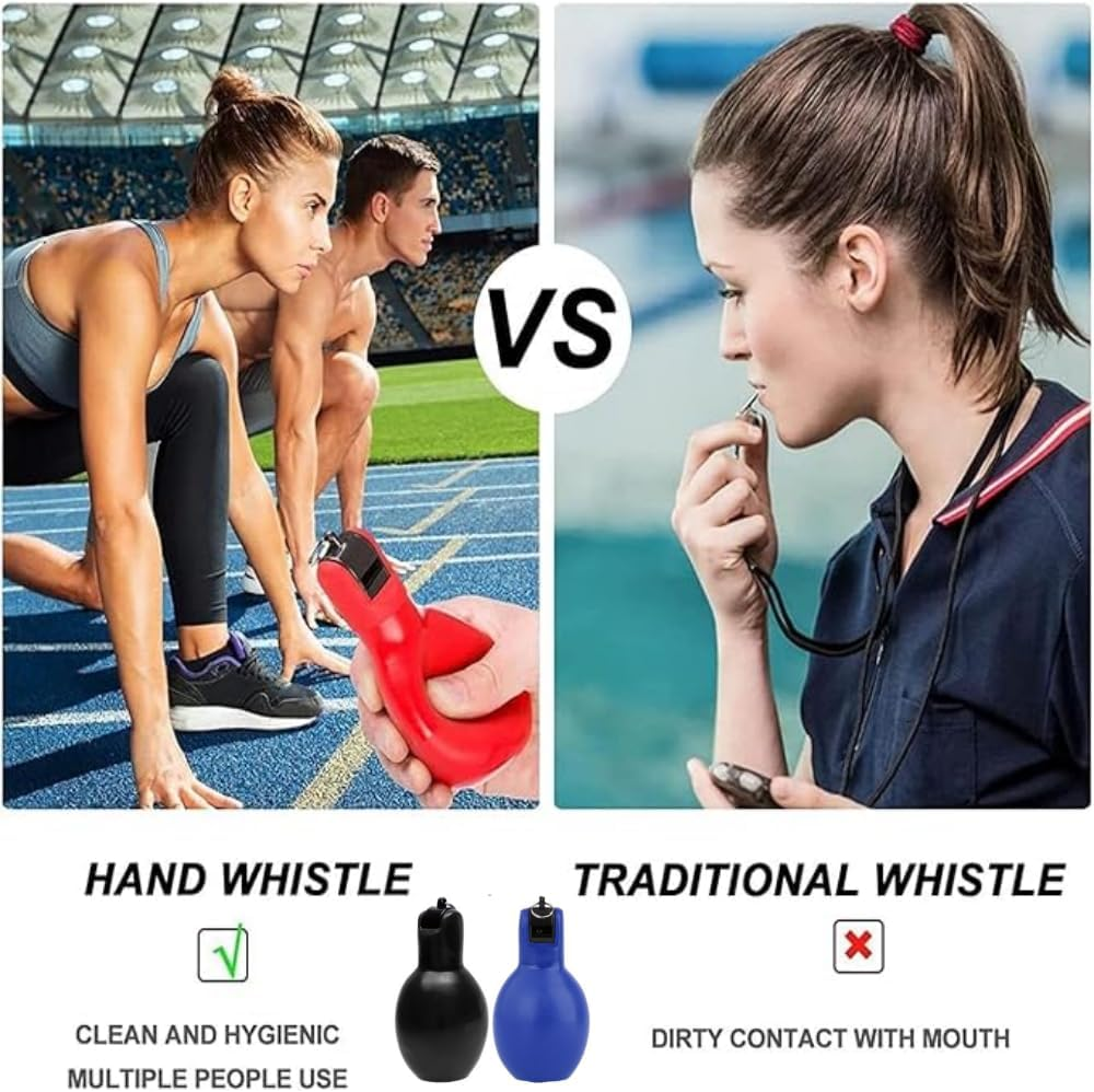 Jindizi 2Pcs Portable Hand Squeeze Whistles Coaches Whistle Manual Sports Trainer Whistles, Squeeze Whistle,Hand Squeeze Whistles Coaches Whistle Loud Manual Sports Trainer Whistle for Training image number 4